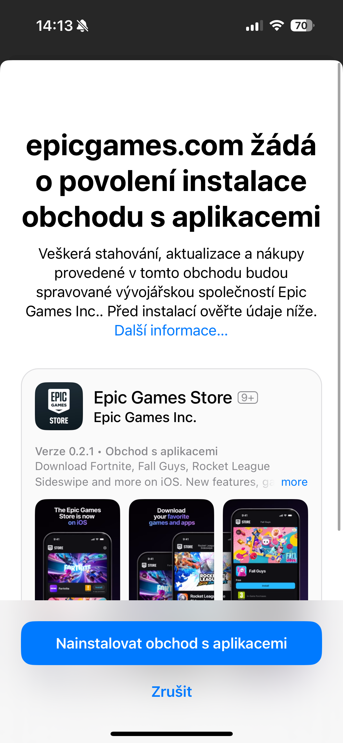 epic games store installation request