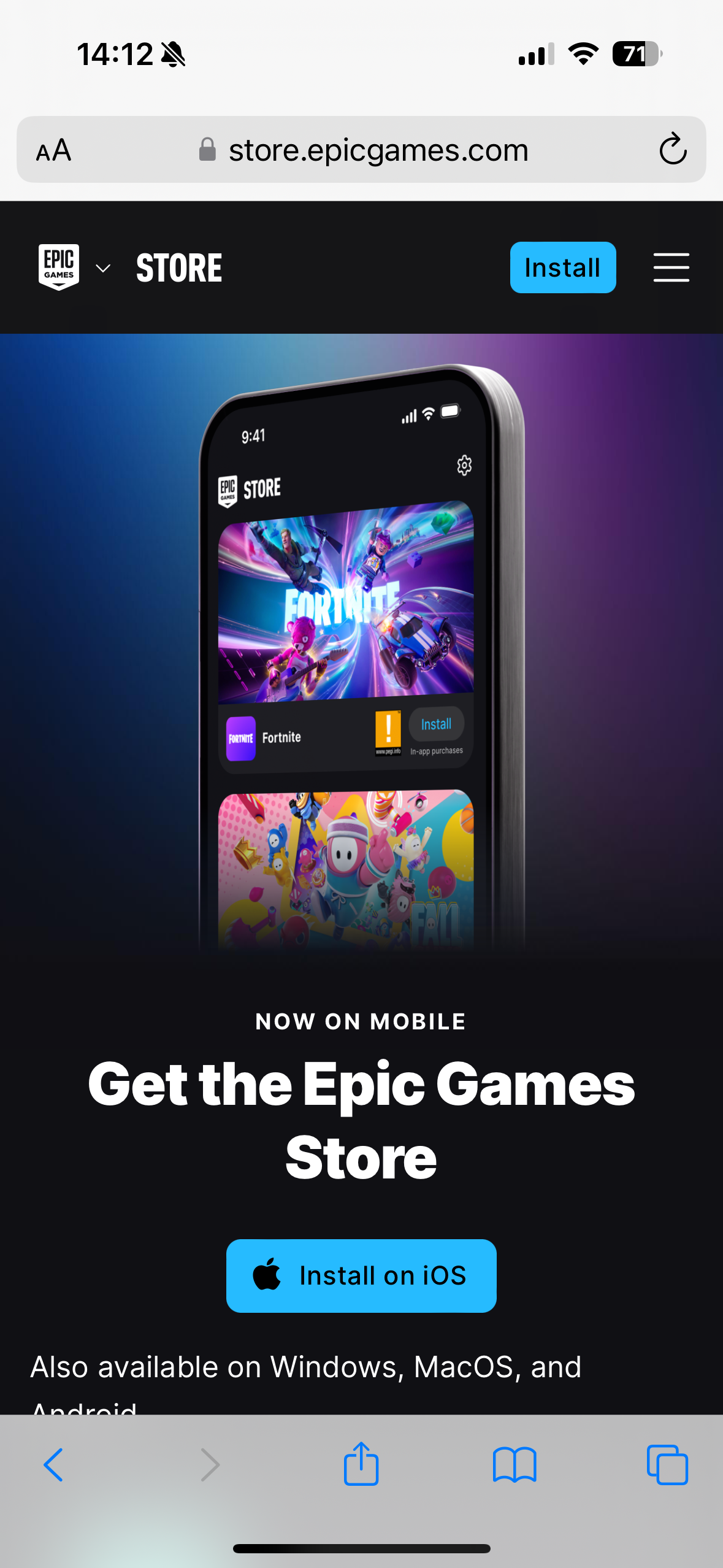 epic games store mobile