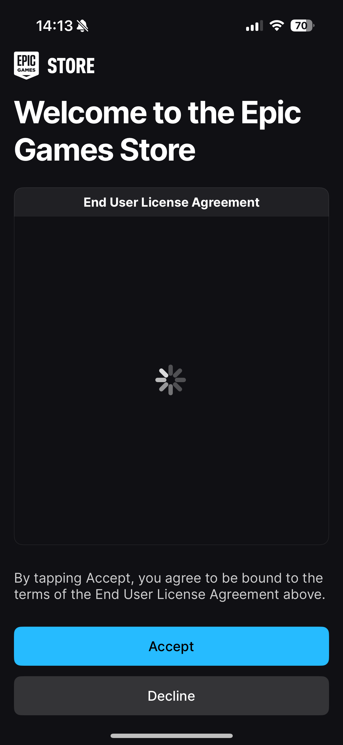 epic games store welcome screen