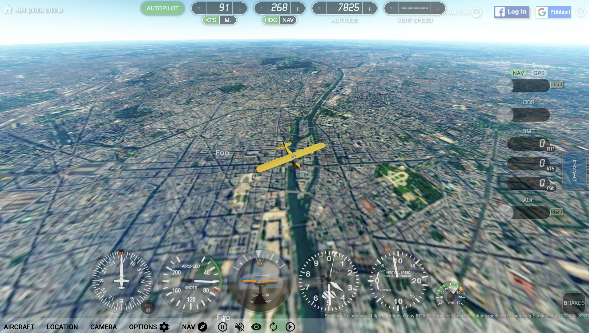 flight simulator aerial view