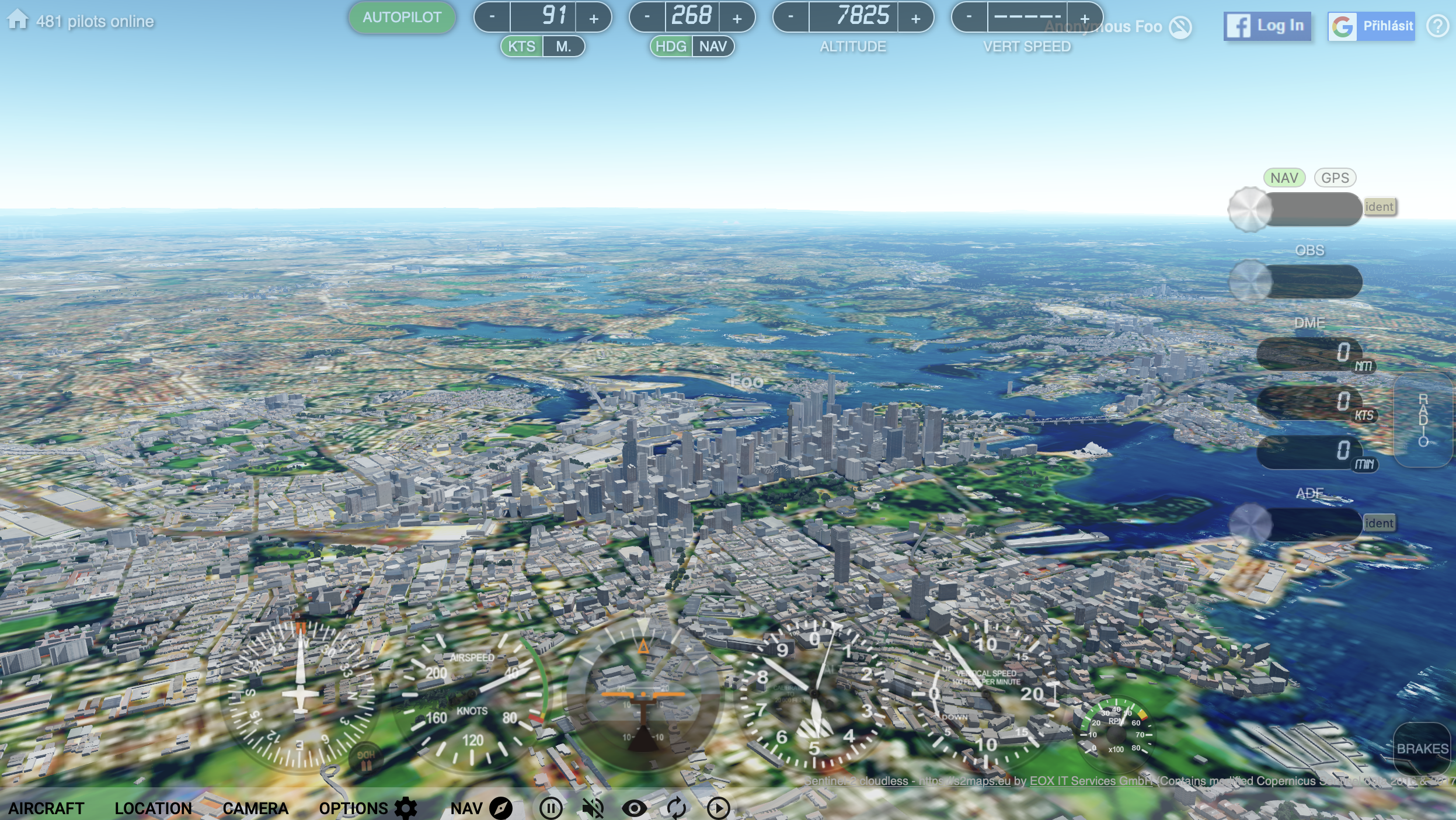 flight simulator cityscape