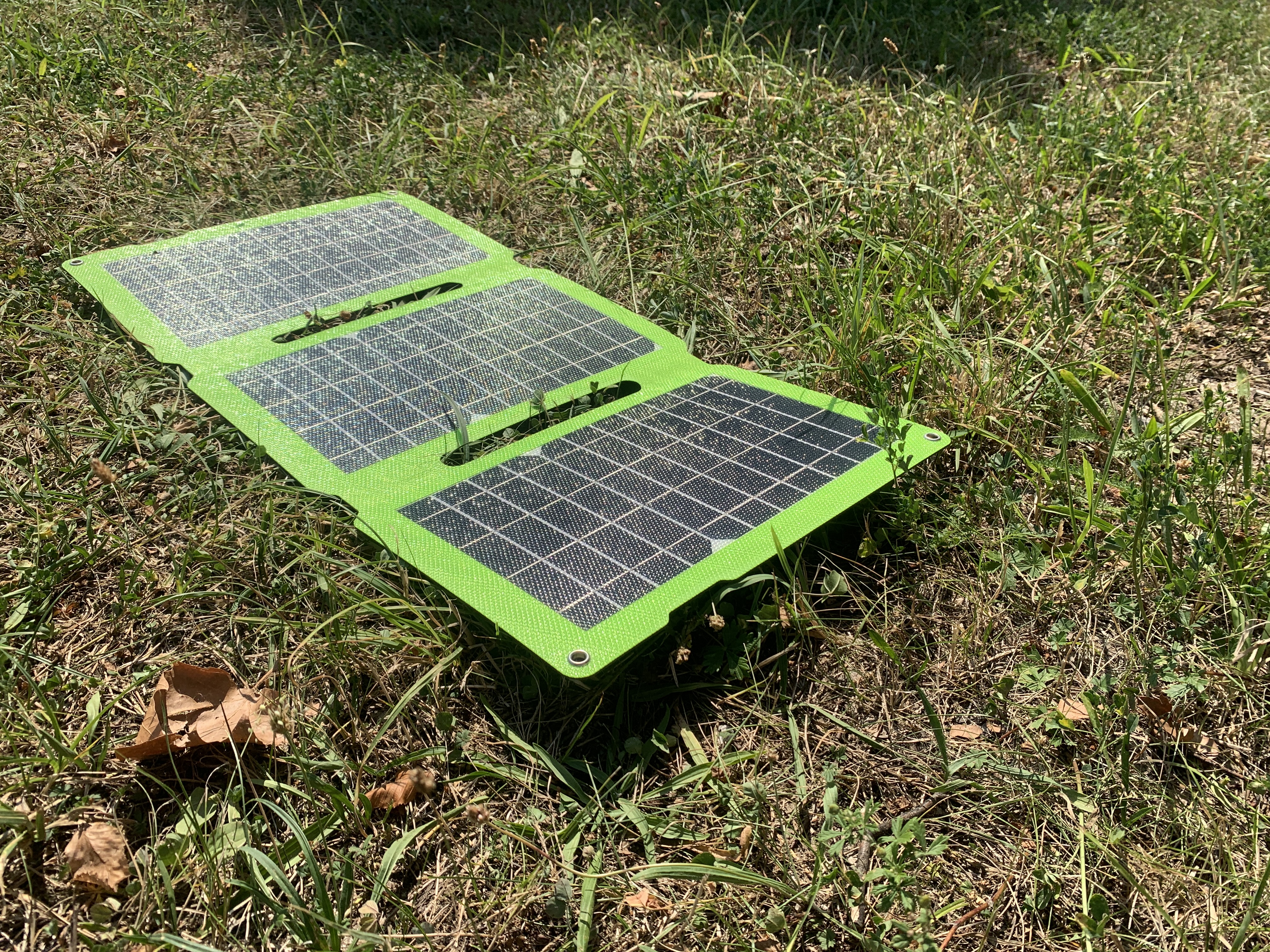 foldable solar panel outdoors