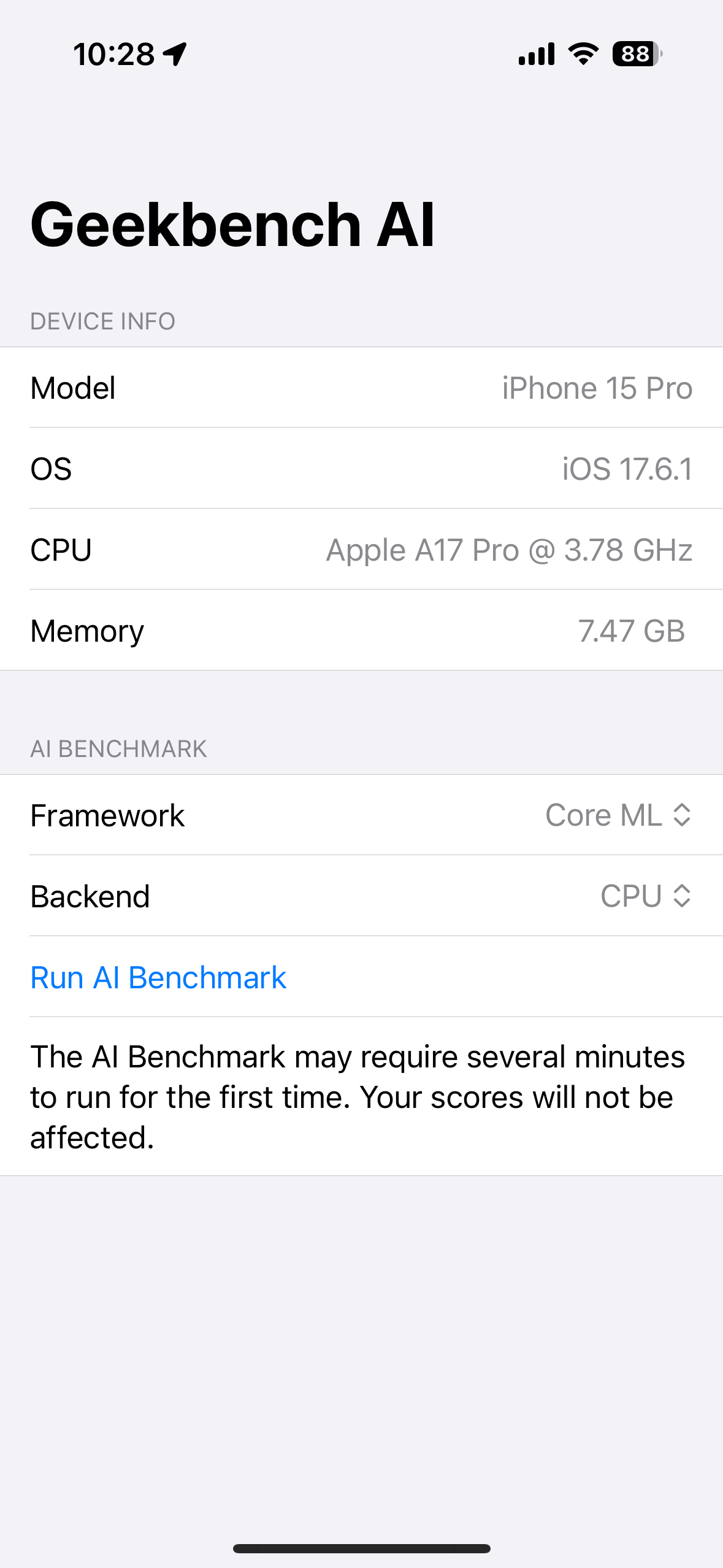 geekbench ai iphone