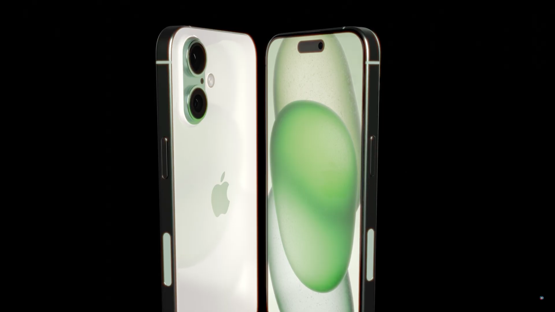 green iphone front and back