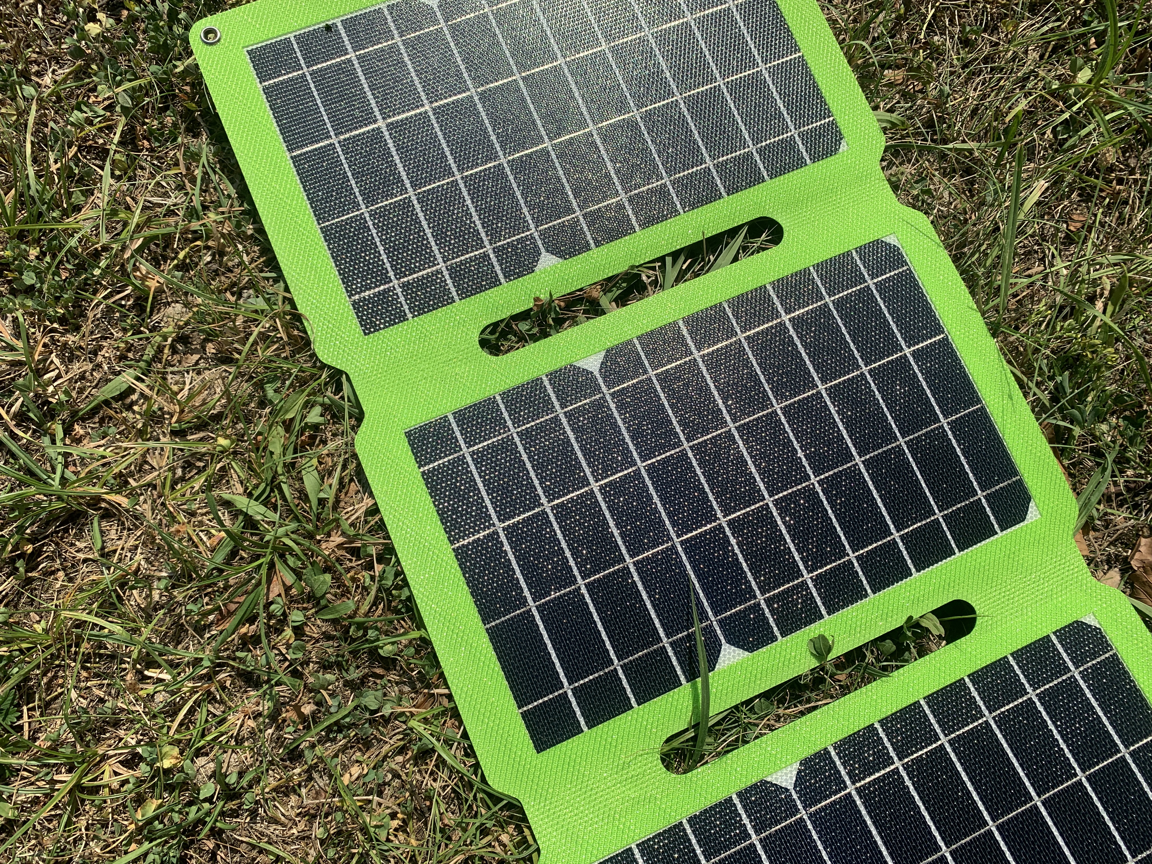 green solar panel array