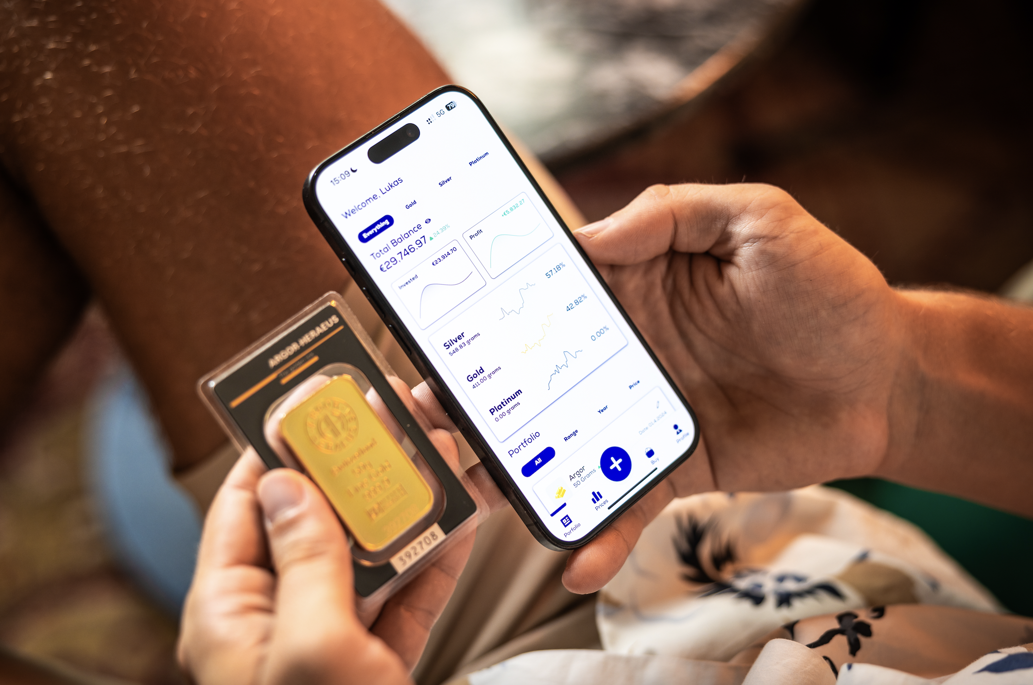 investment app interface