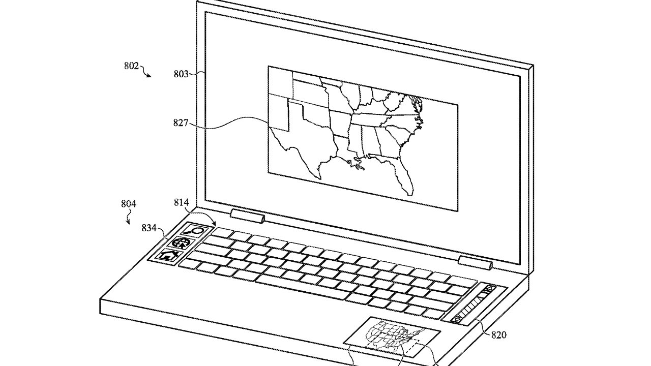 laptop with map display