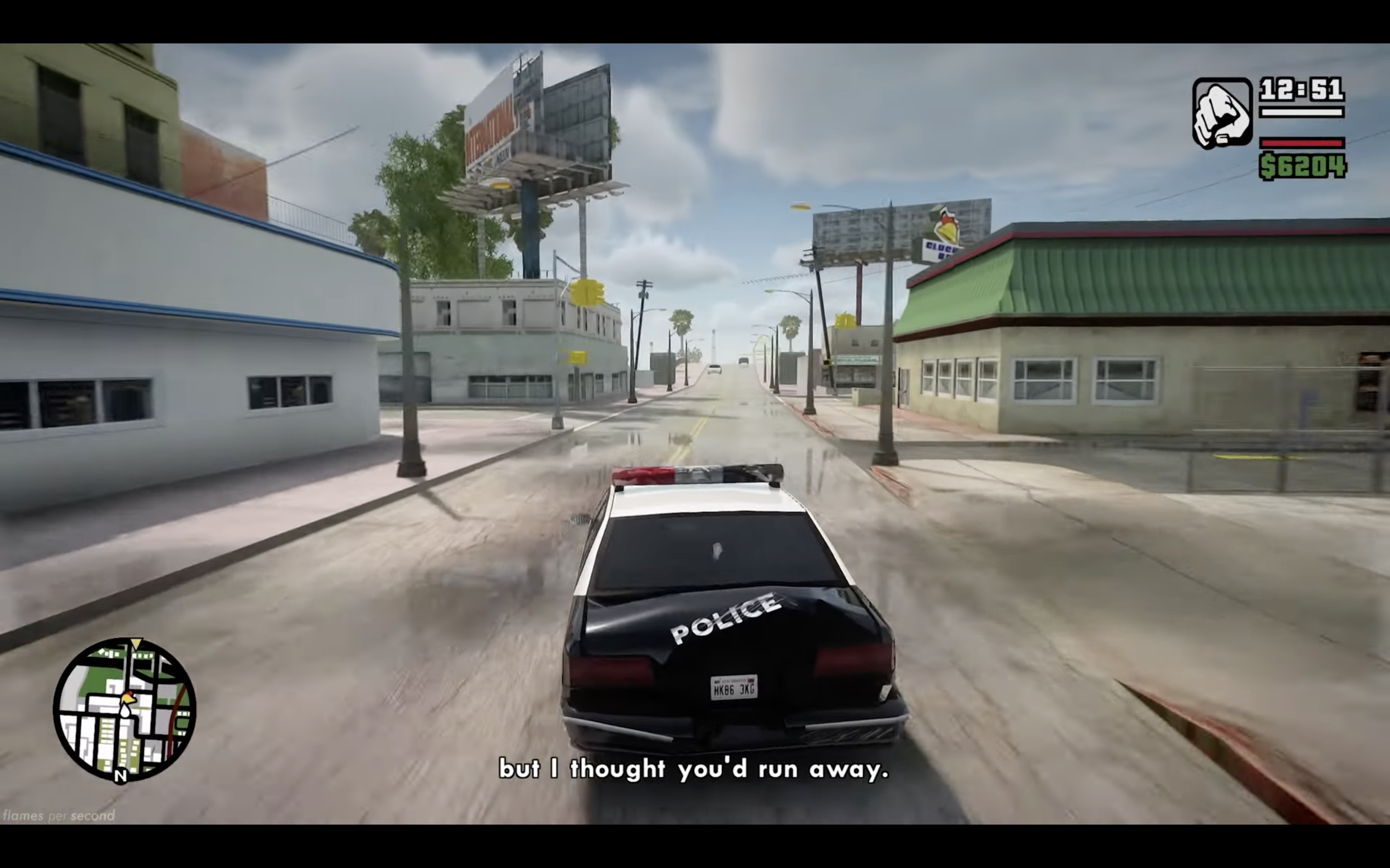police car in video game
