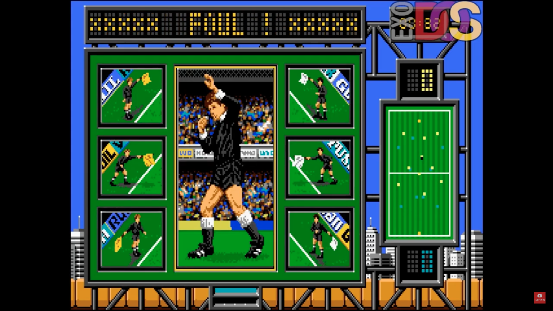 retro video game soccer referee