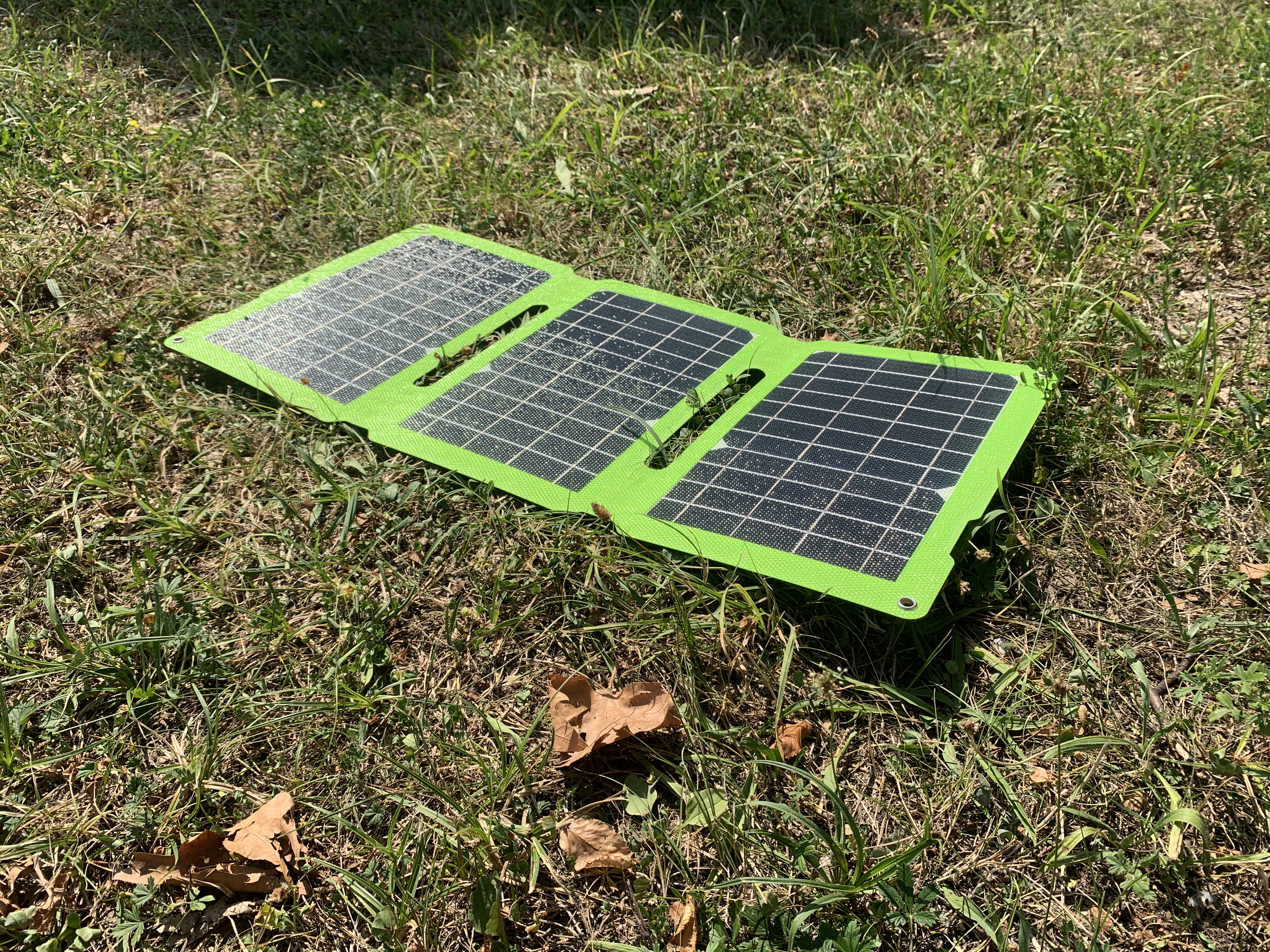 solar panel on grass