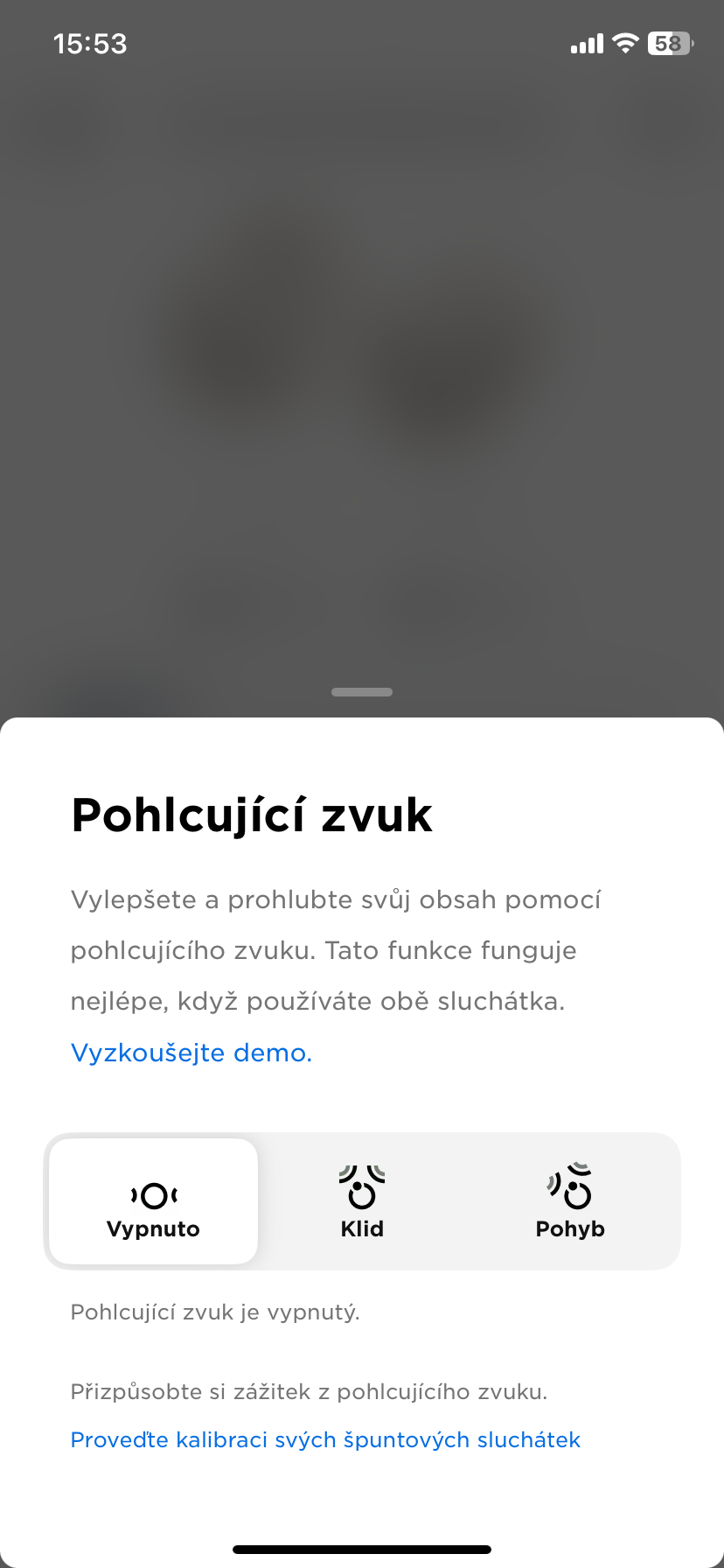 sound absorption settings