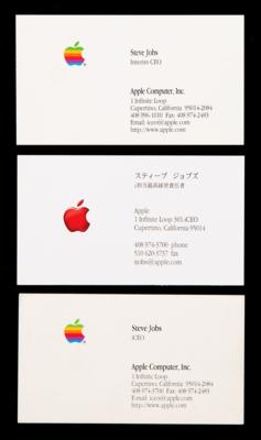 steve jobs business cards