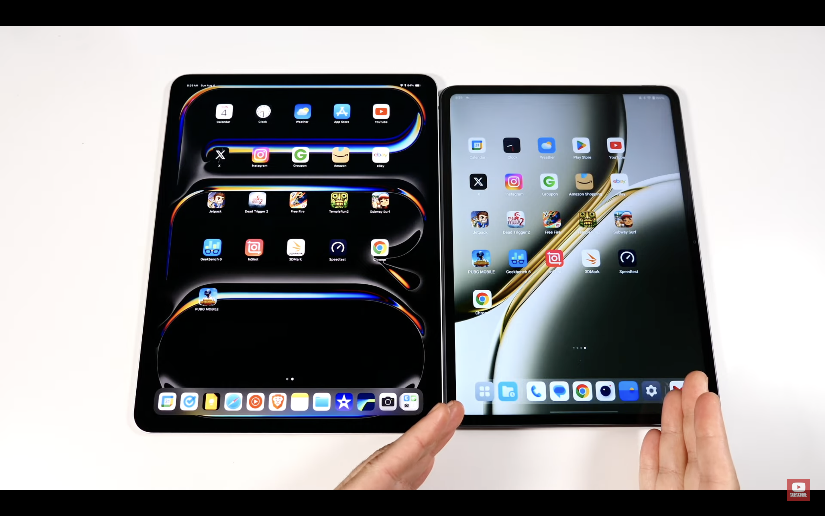 tablet comparison display