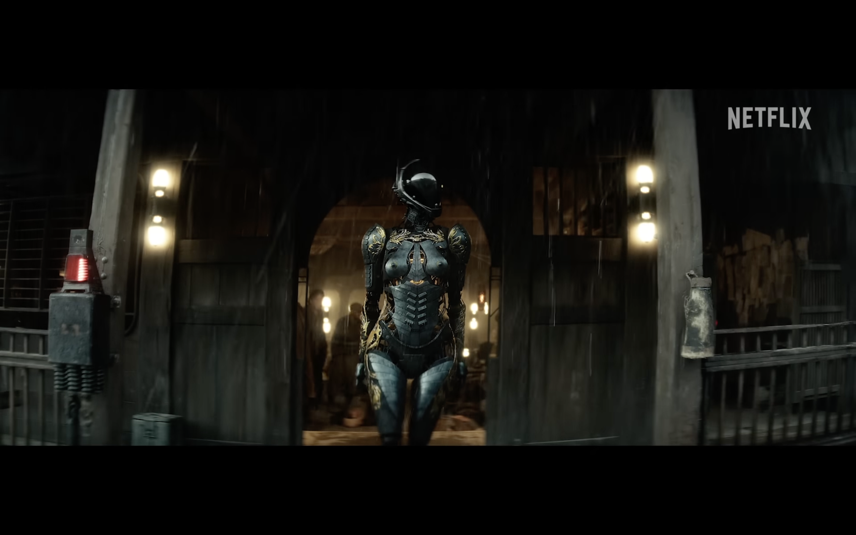 video game rain scene