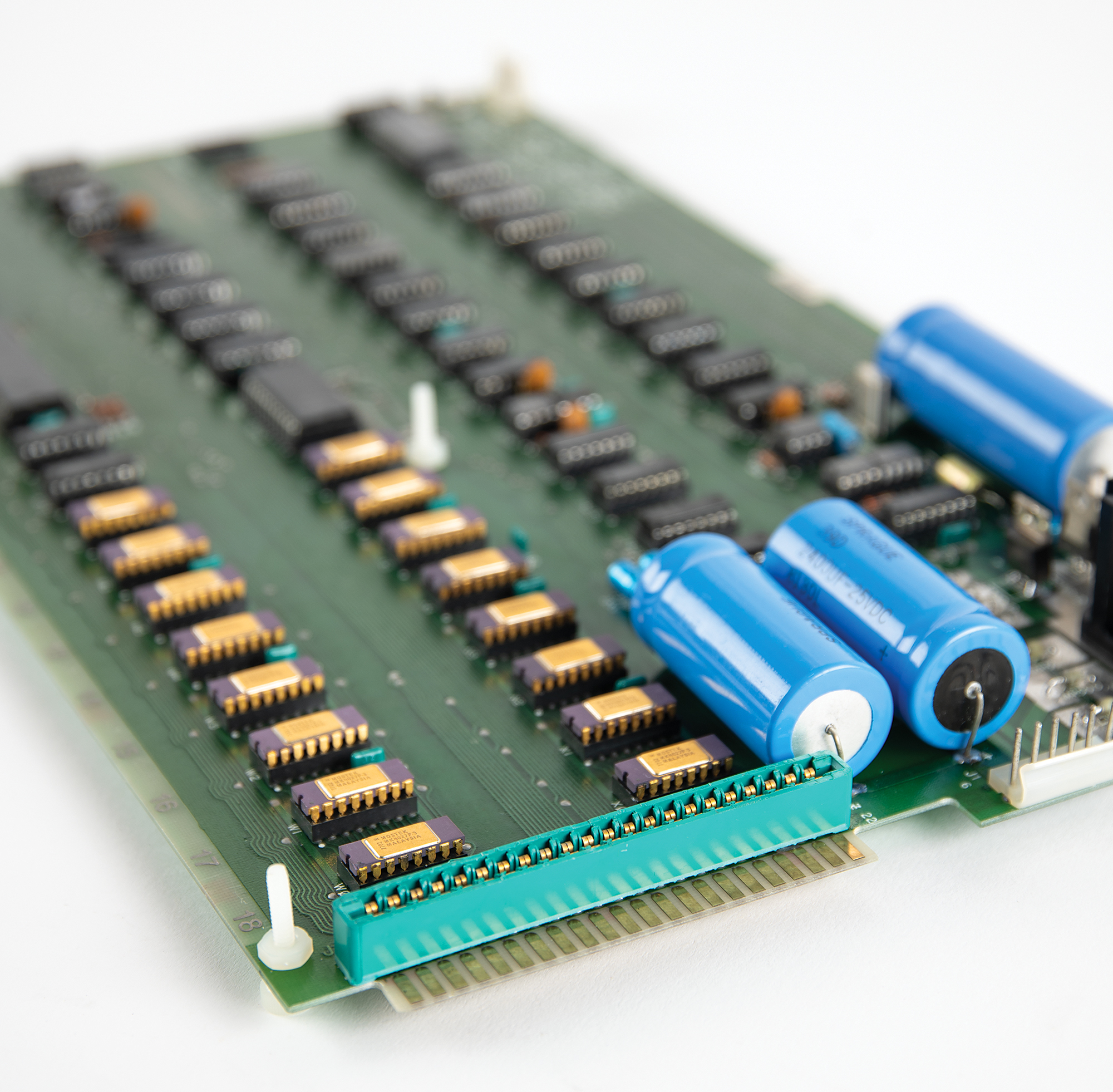 vintage circuit board closeup