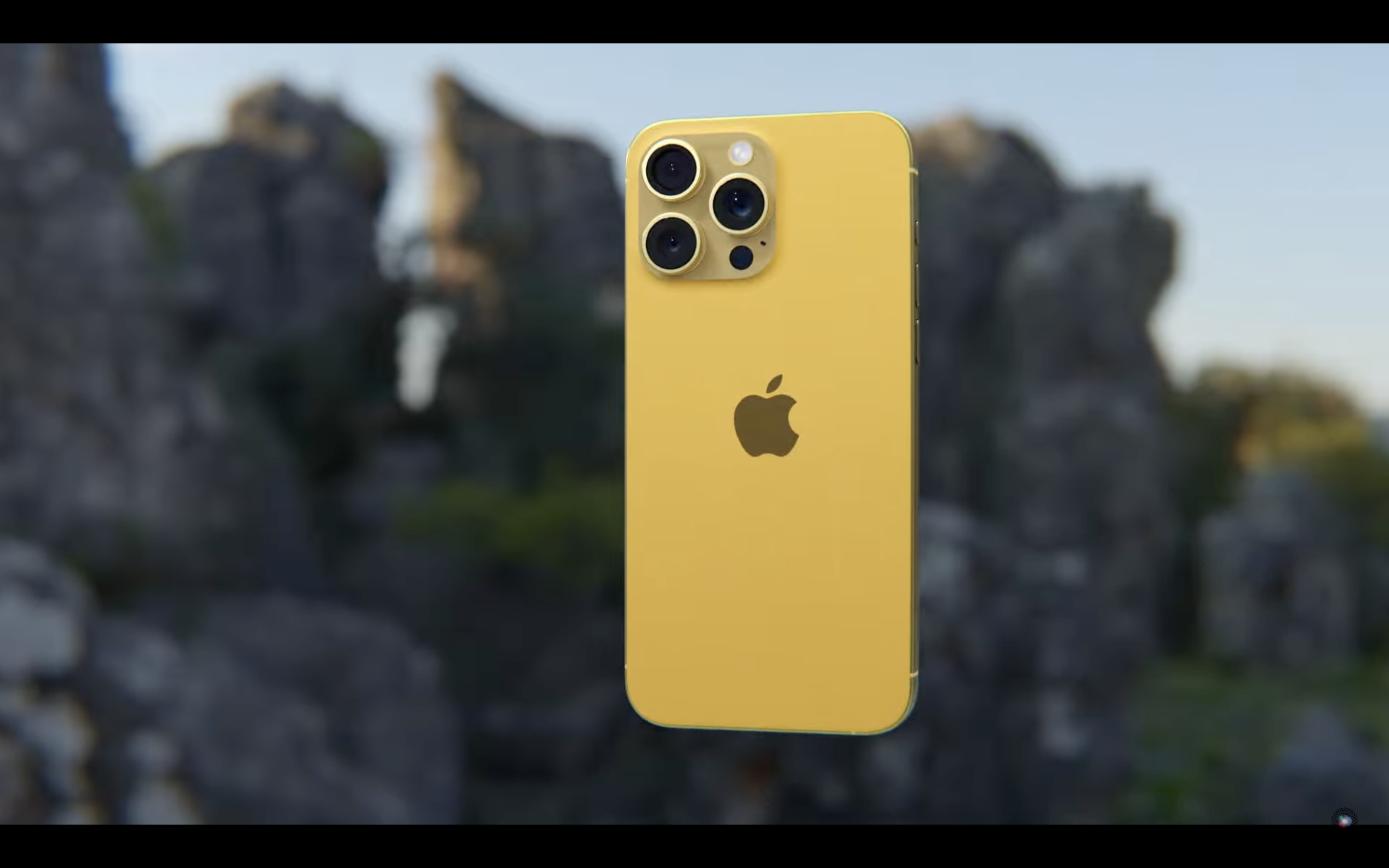 yellow smartphone in nature