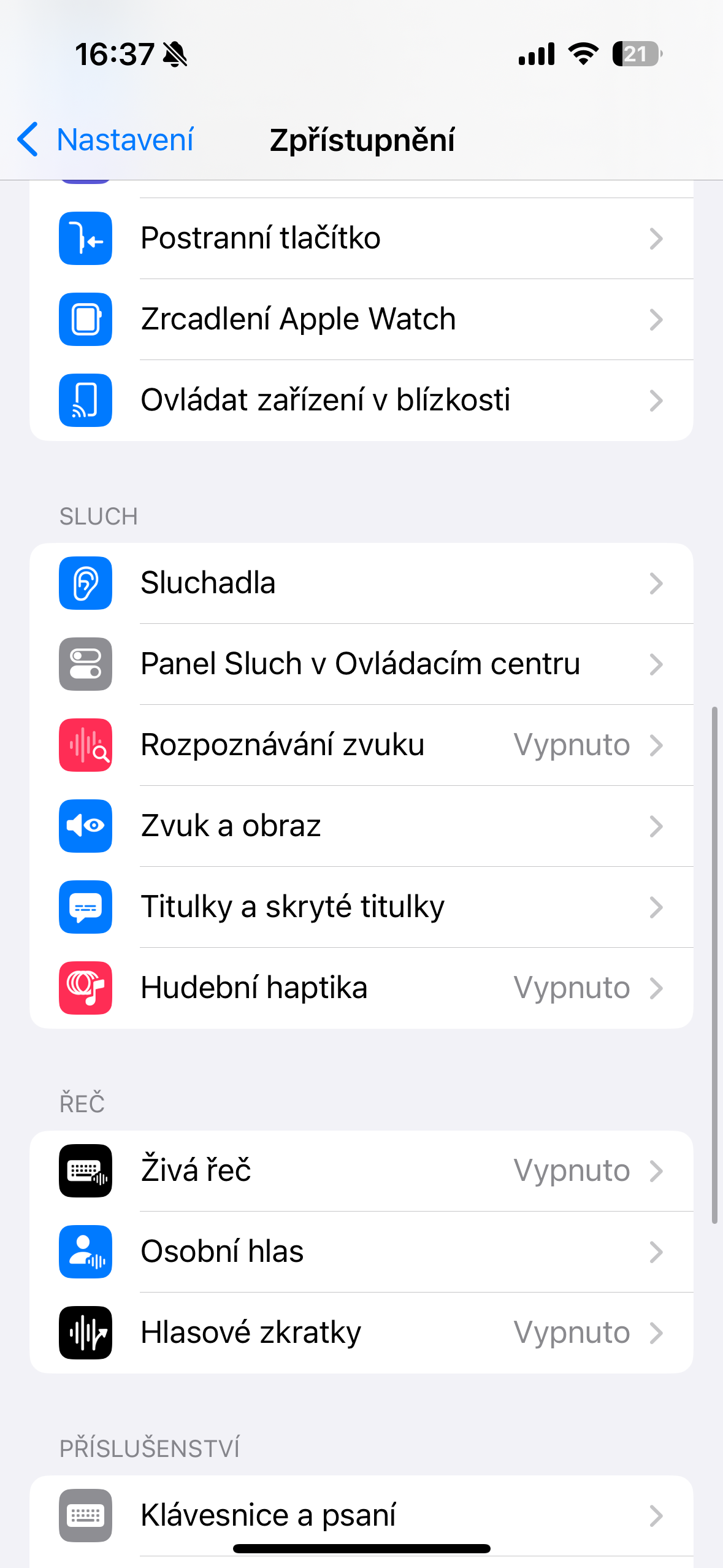accessibility sound settings