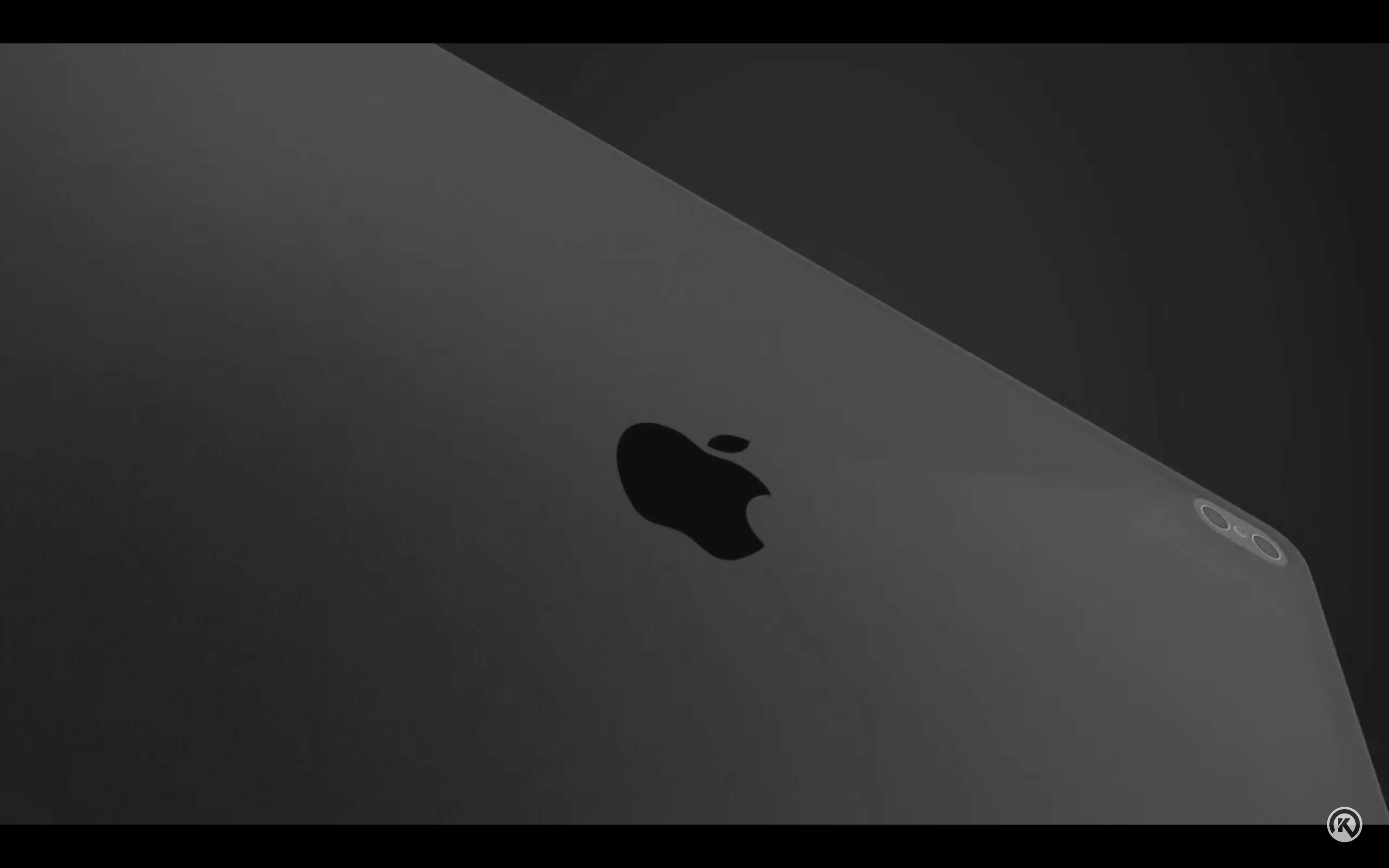 apple logo on device