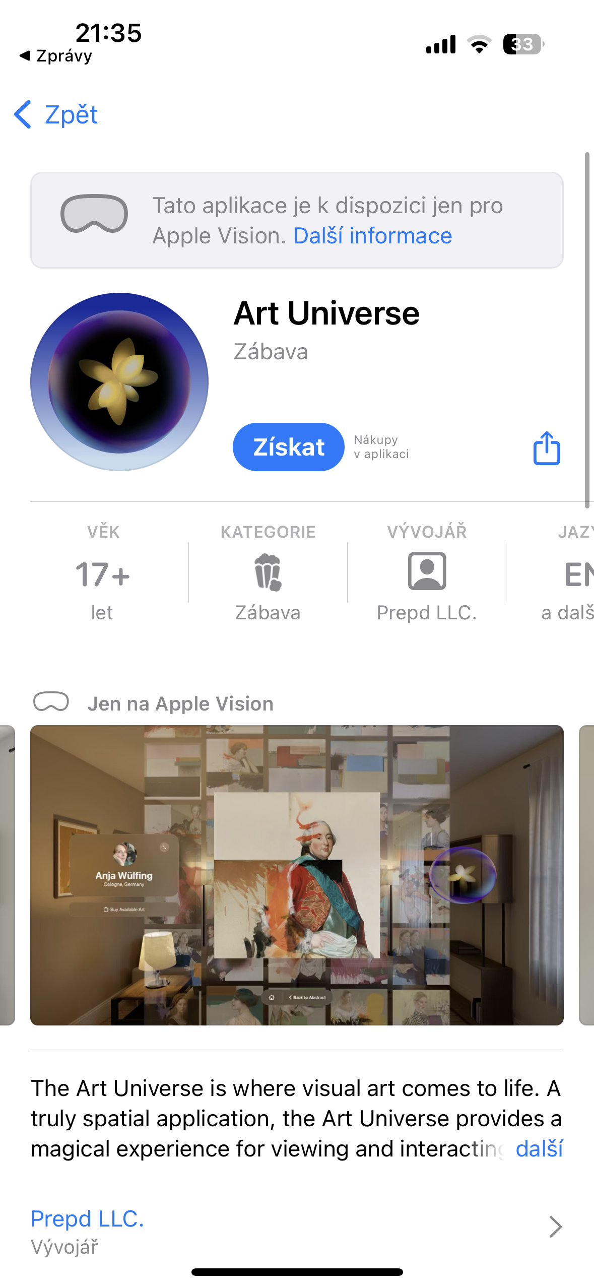 art universe app display