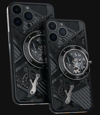 black carbon fiber phone case watch design