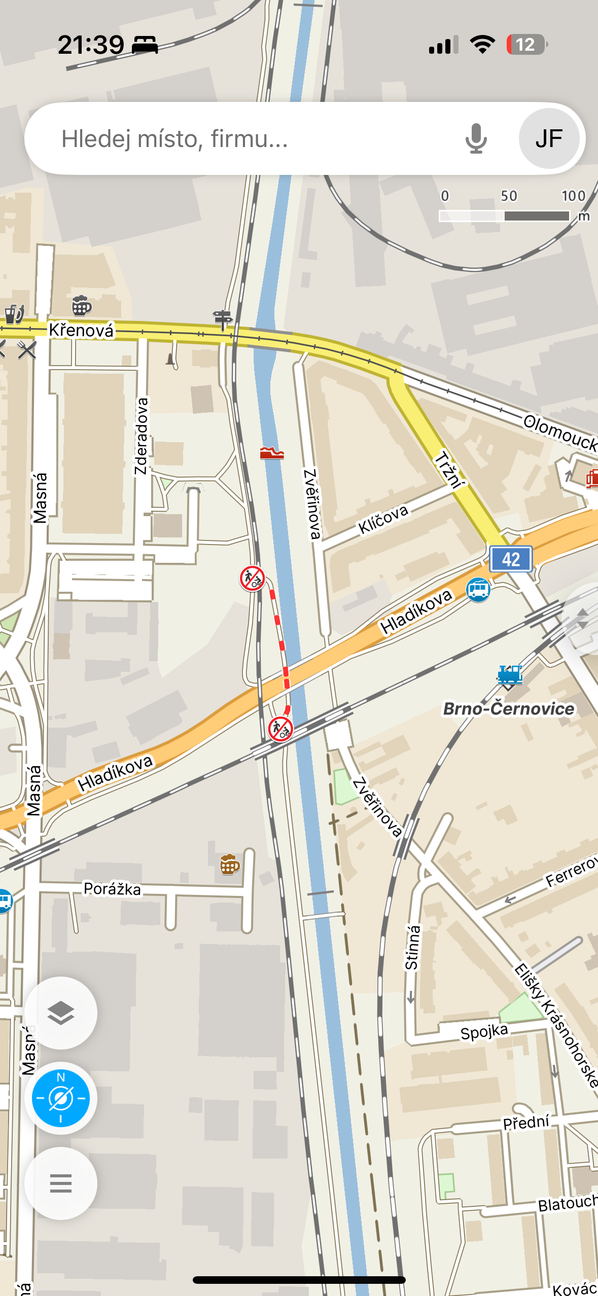 brno bridge map navigation