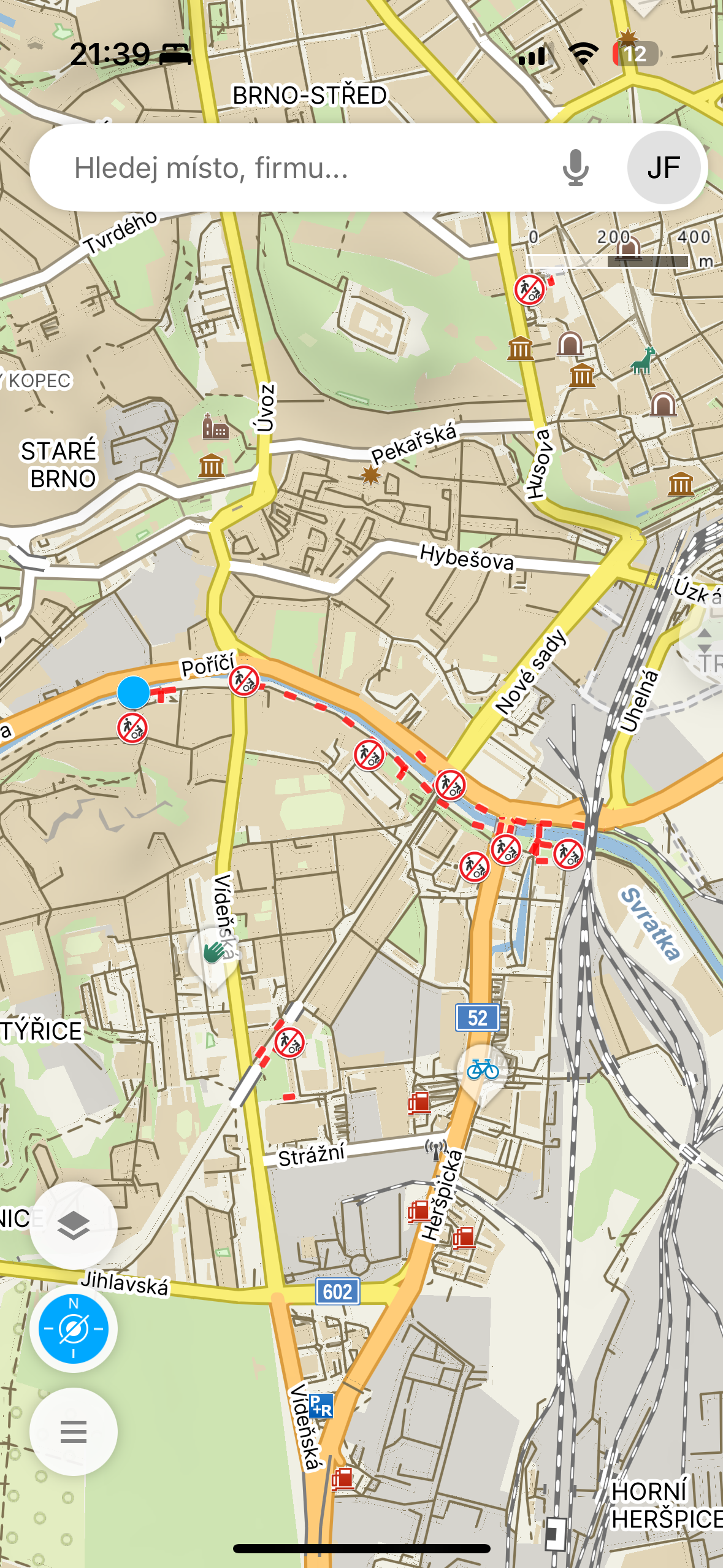 brno city map navigation