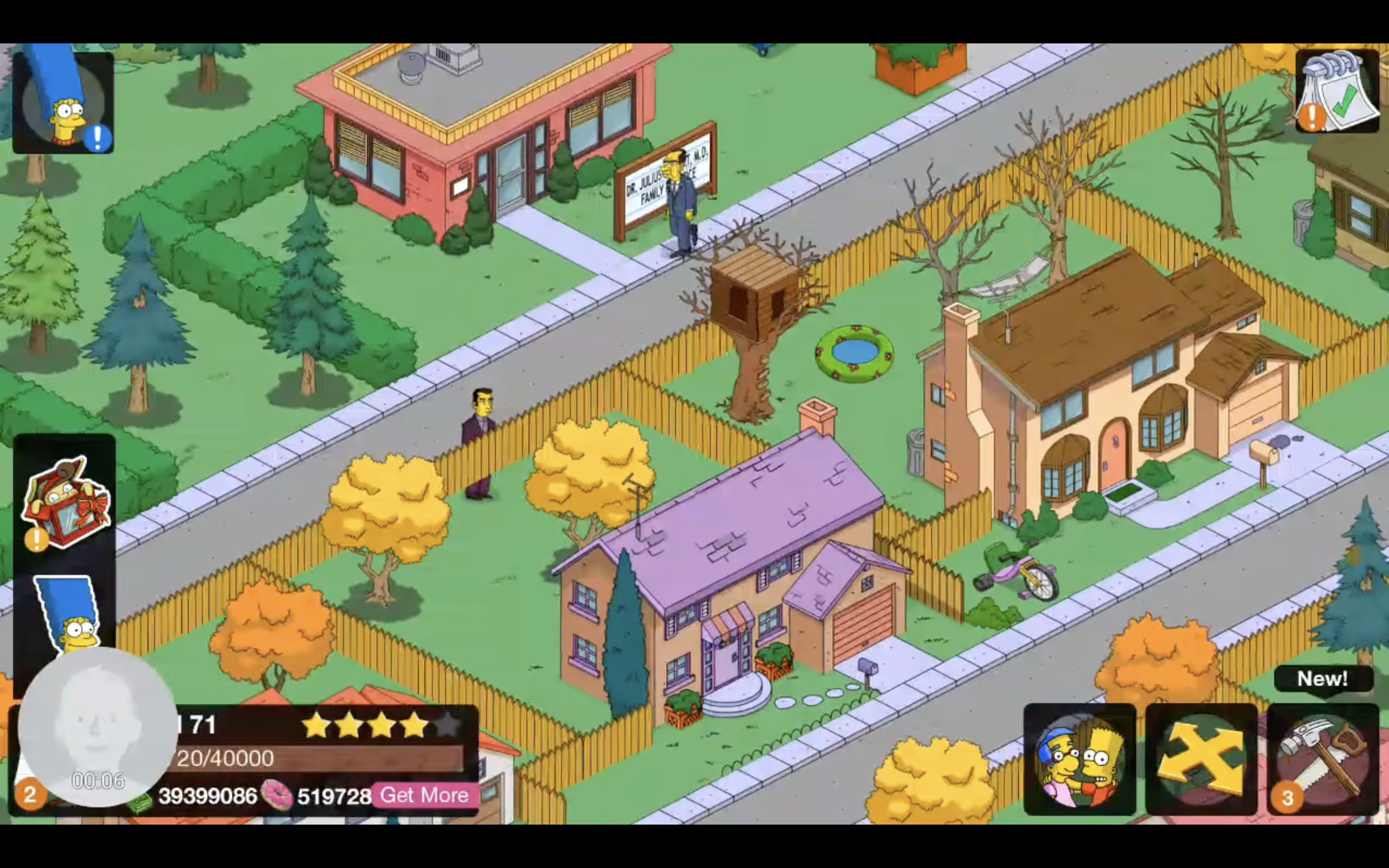 cartoon game interface