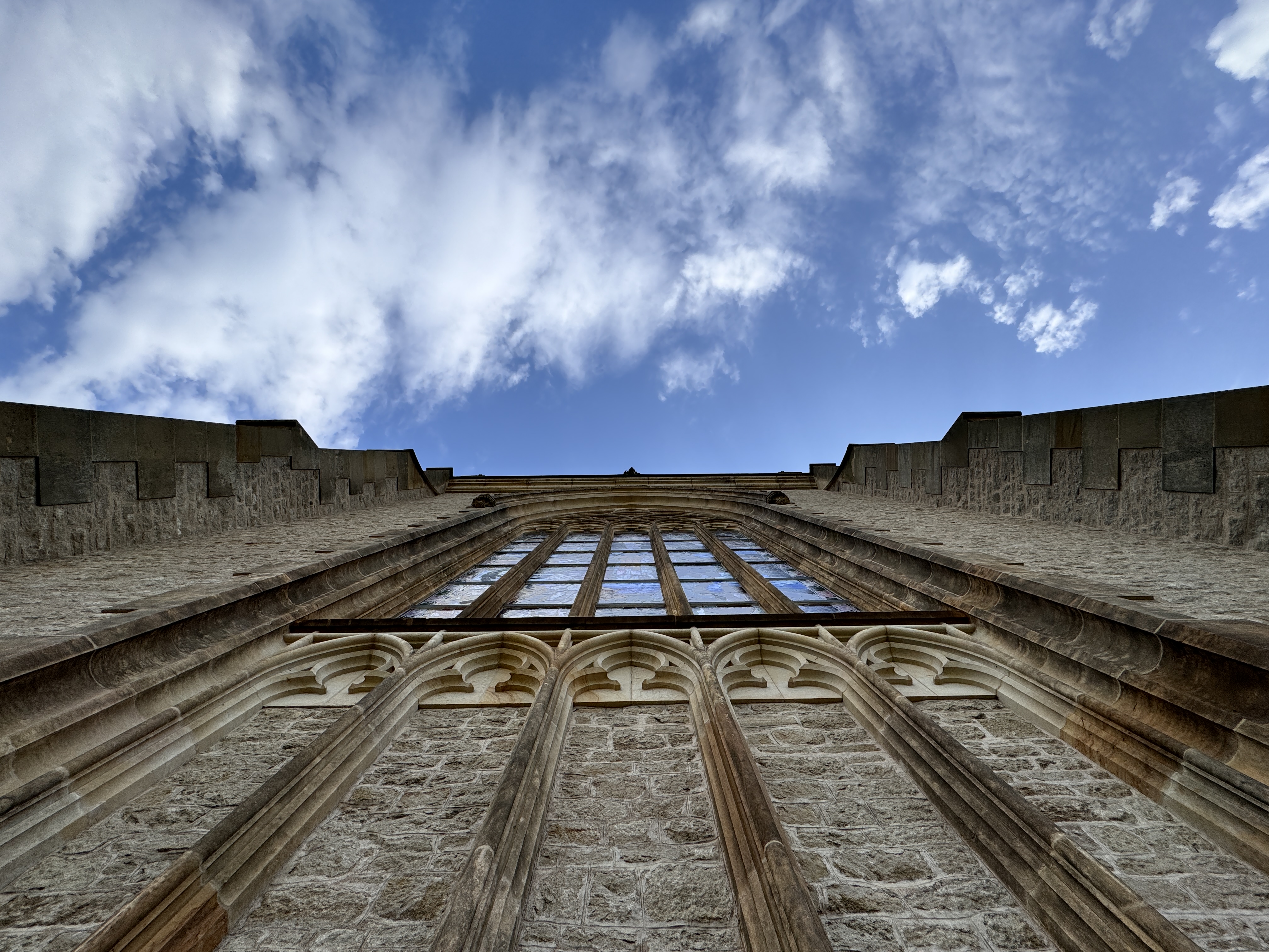 cathedral wall upward view
