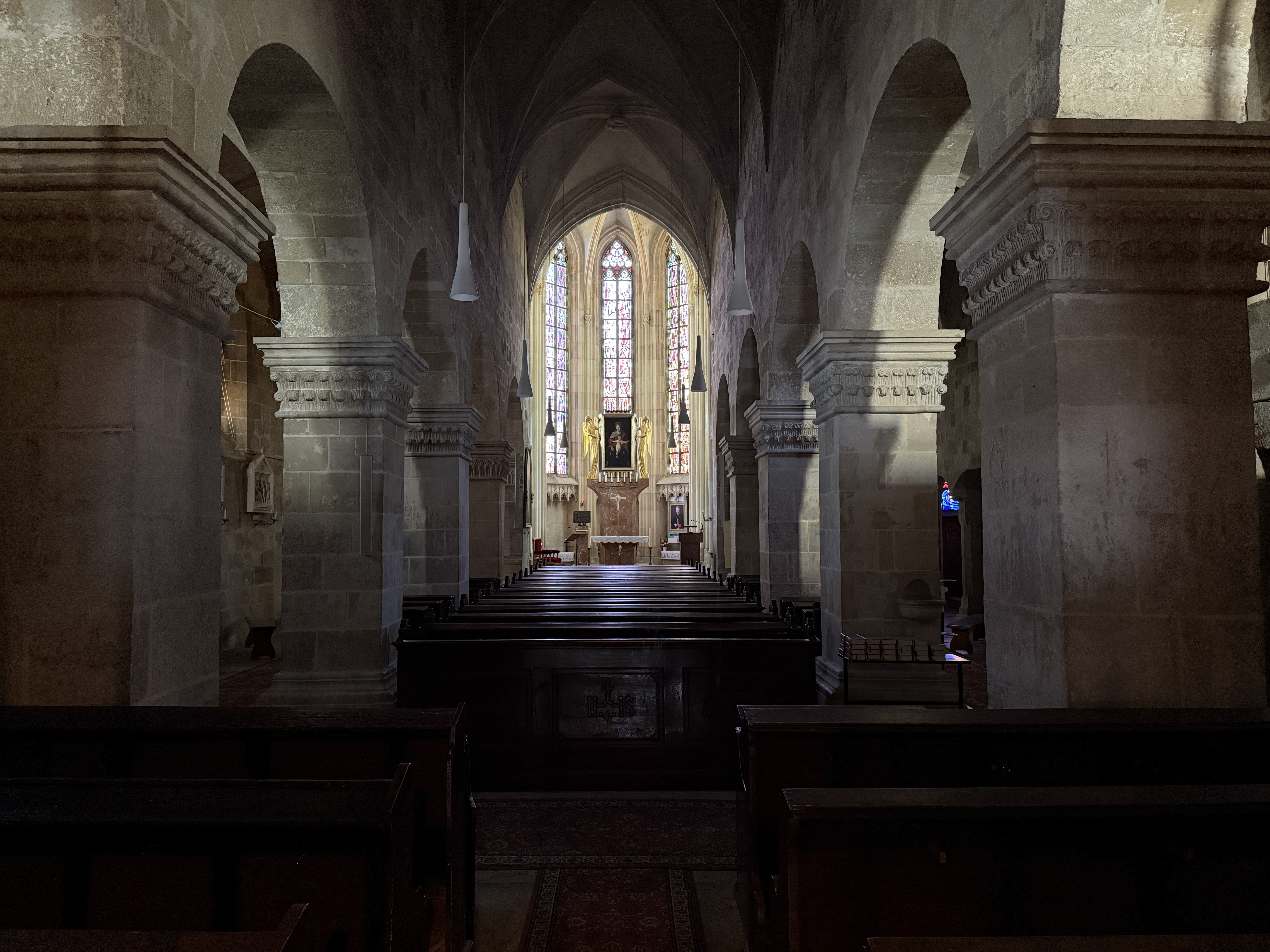 church interior arches
