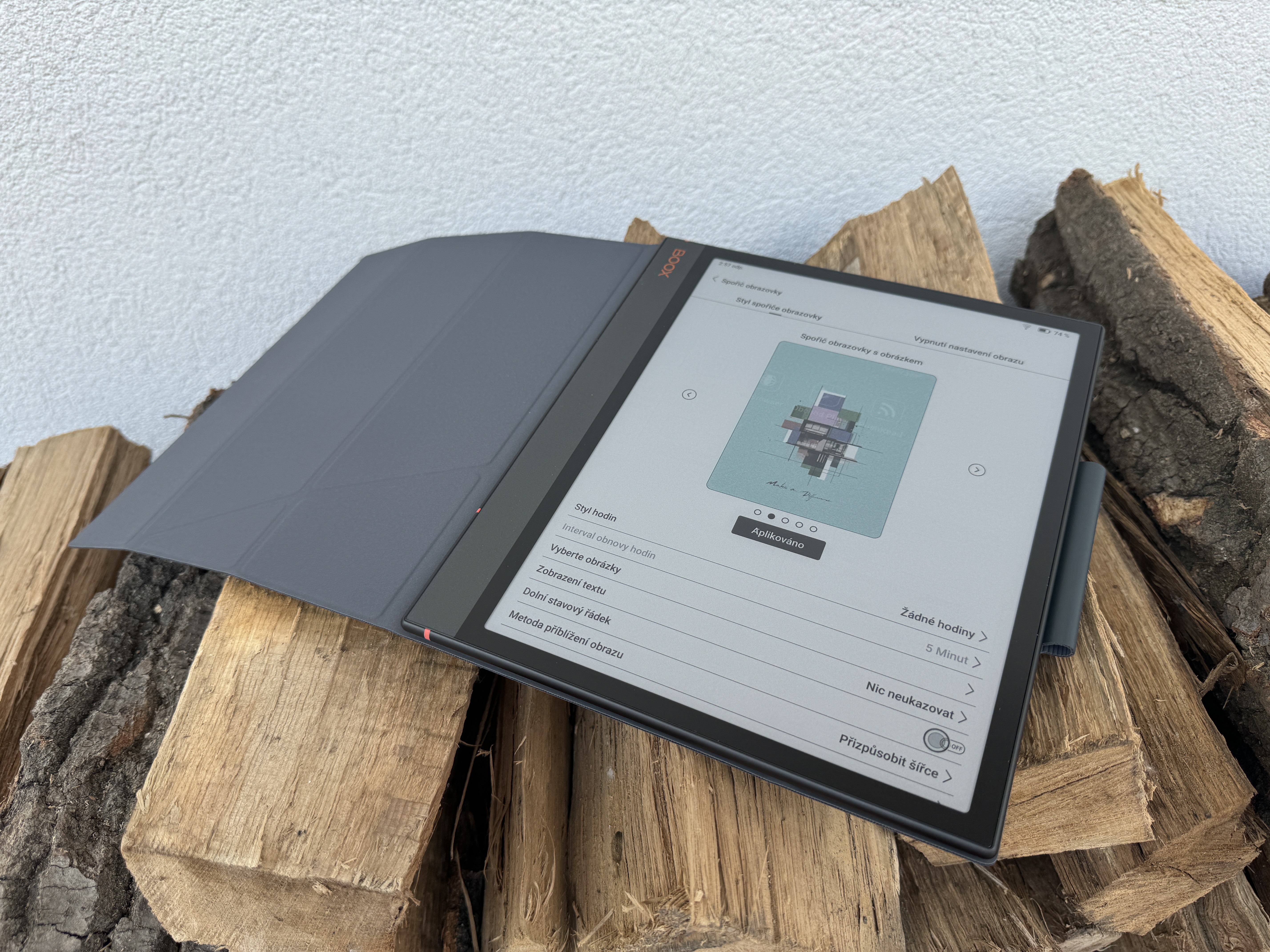 ebook reader home screen