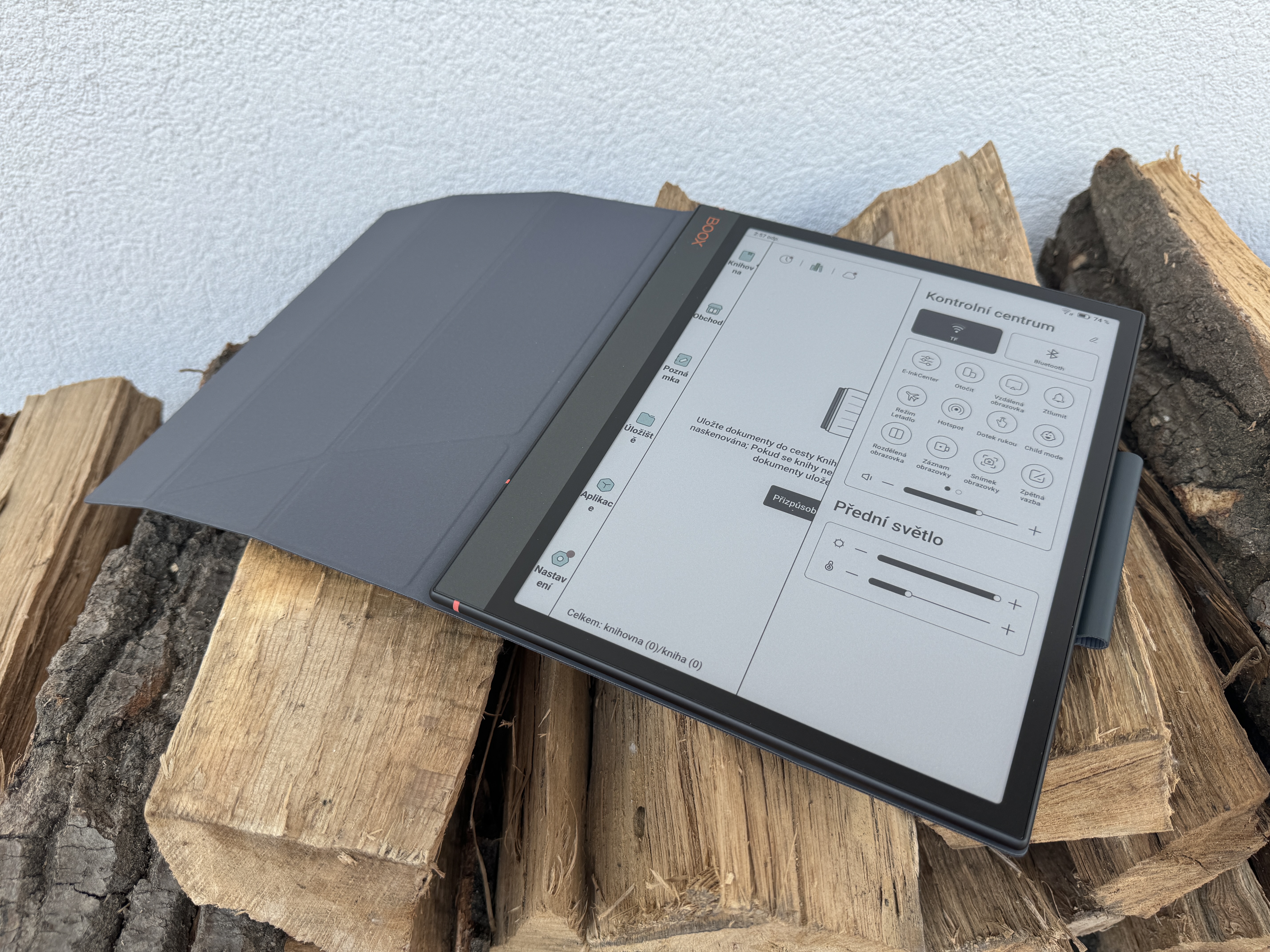 ebook reader settings screen