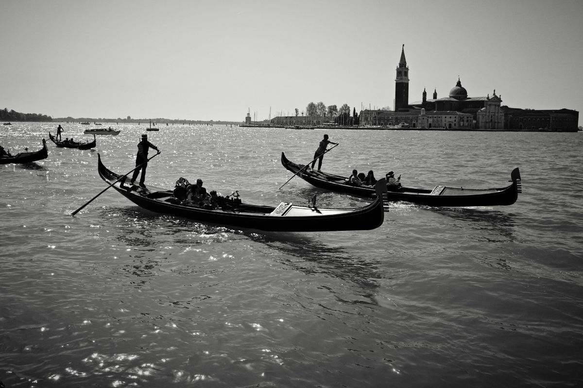 gondolas on water