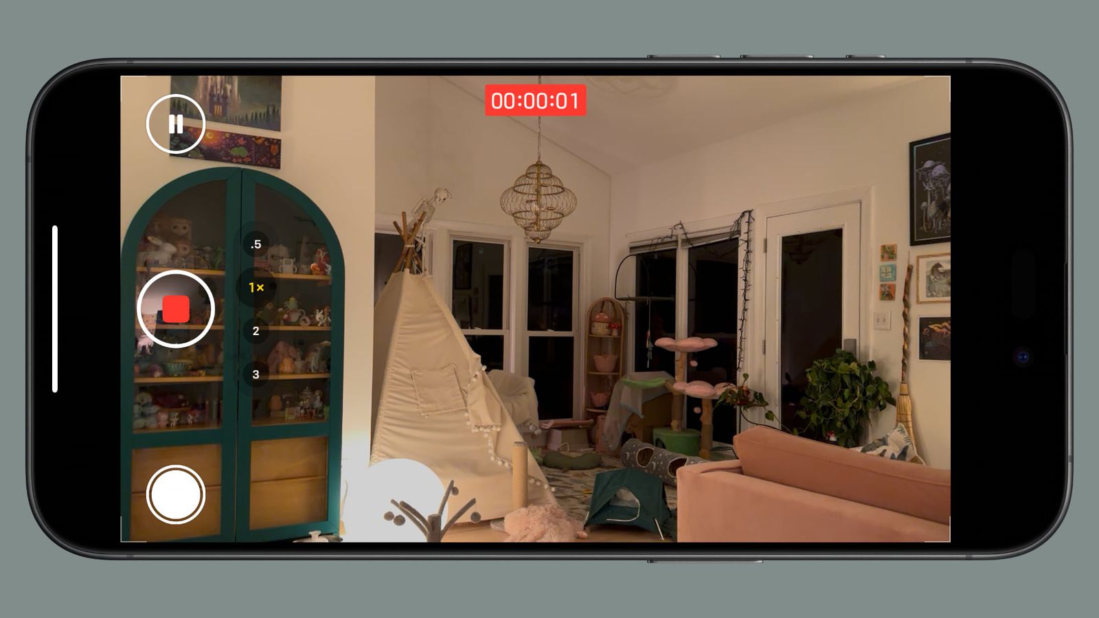 iOS 18 tlacitko pauza