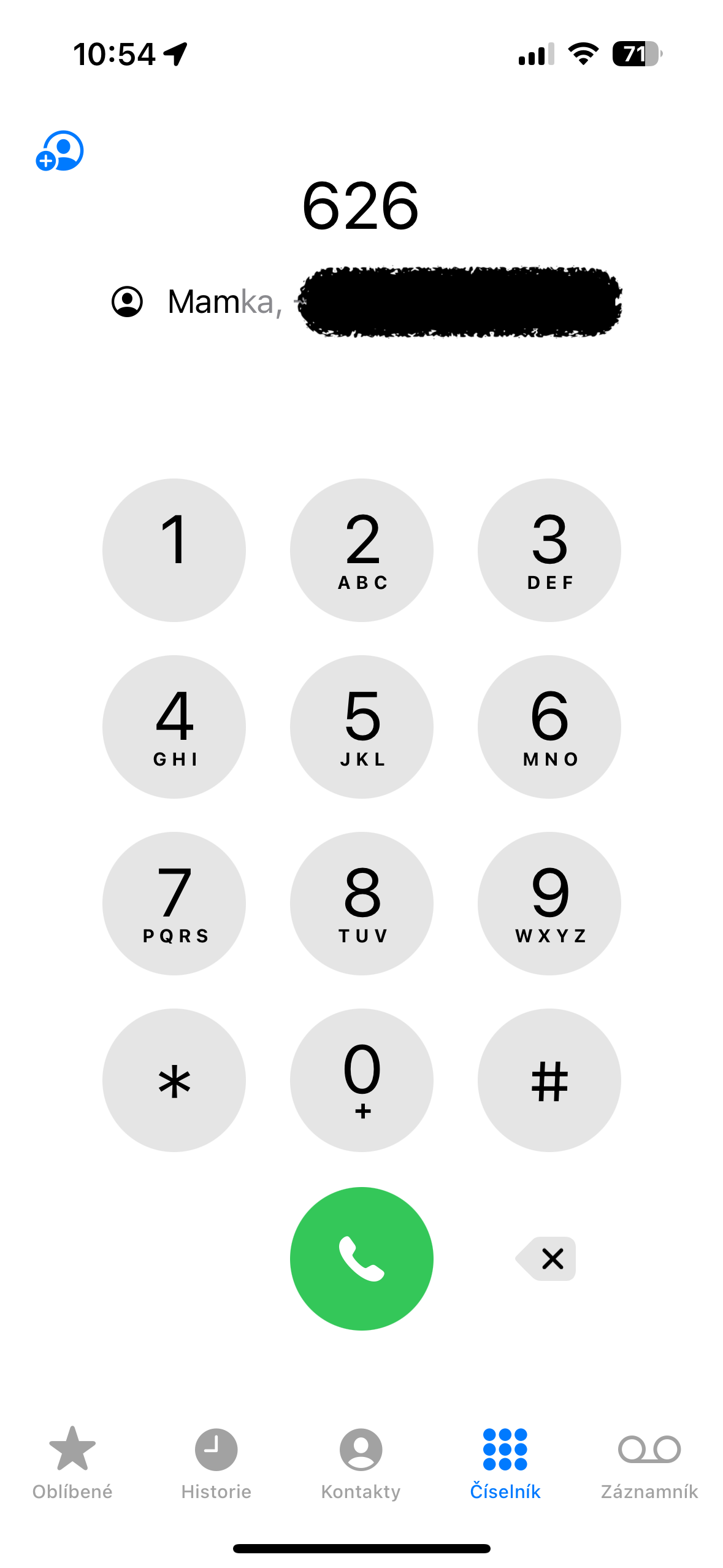 iphone dialer screen