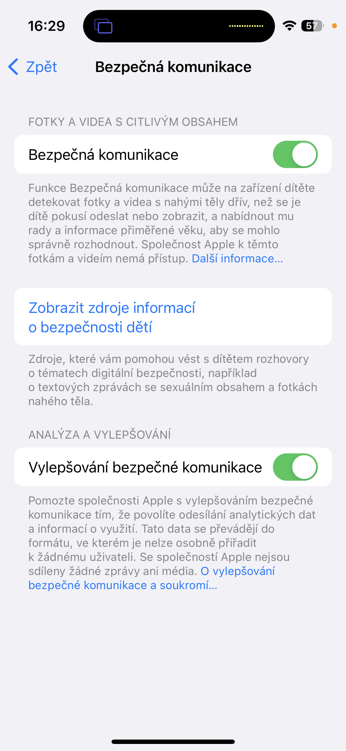 iphone safe communication settings