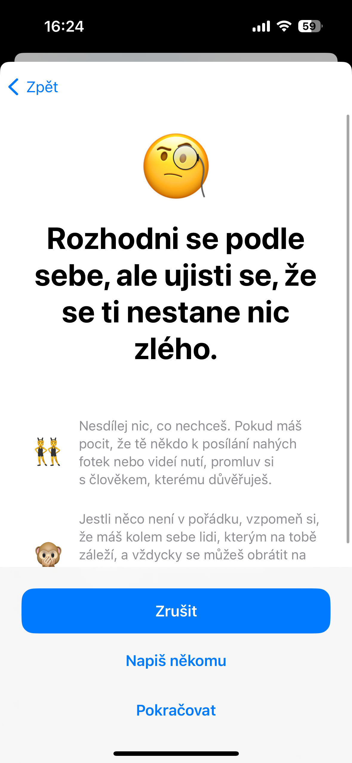 iphone safety notification message