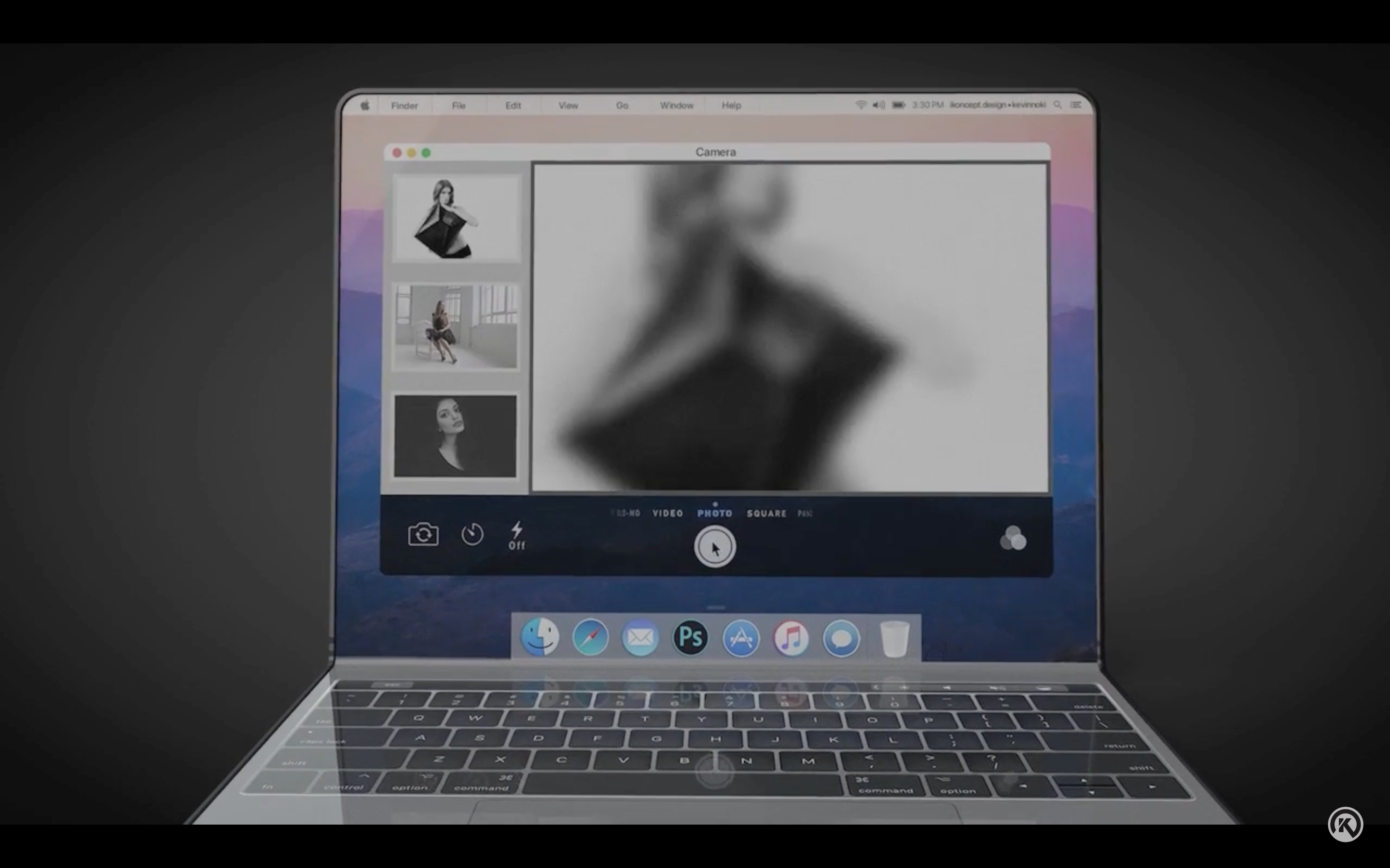 laptop camera interface