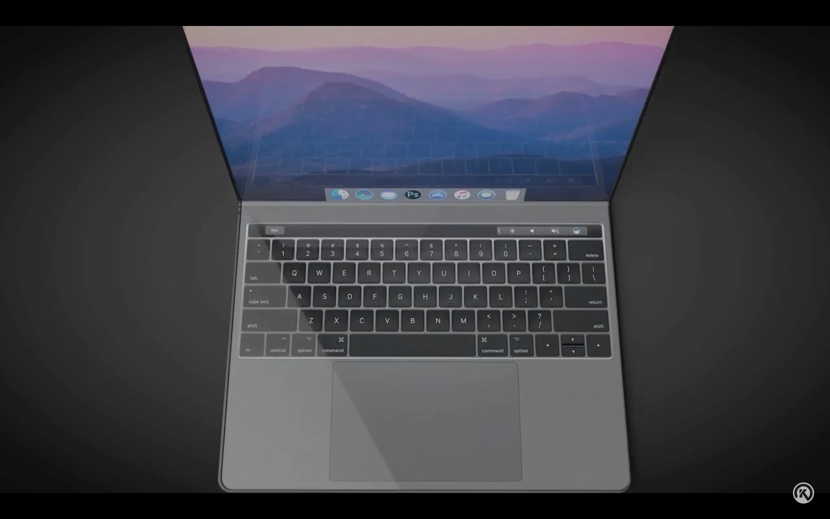 laptop keyboard top view