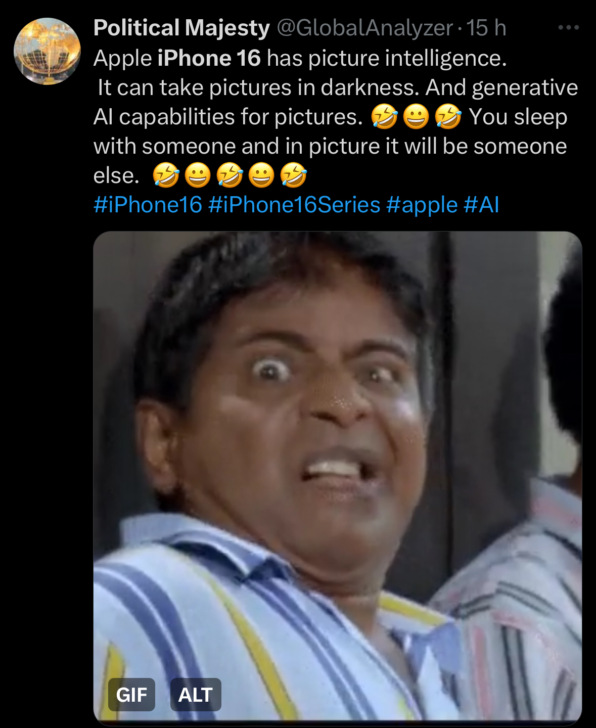 man surprised expression