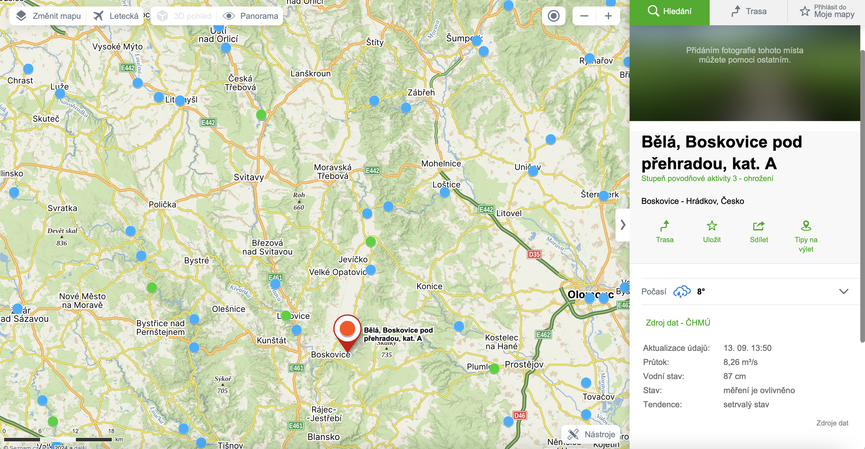 map of boskovice region