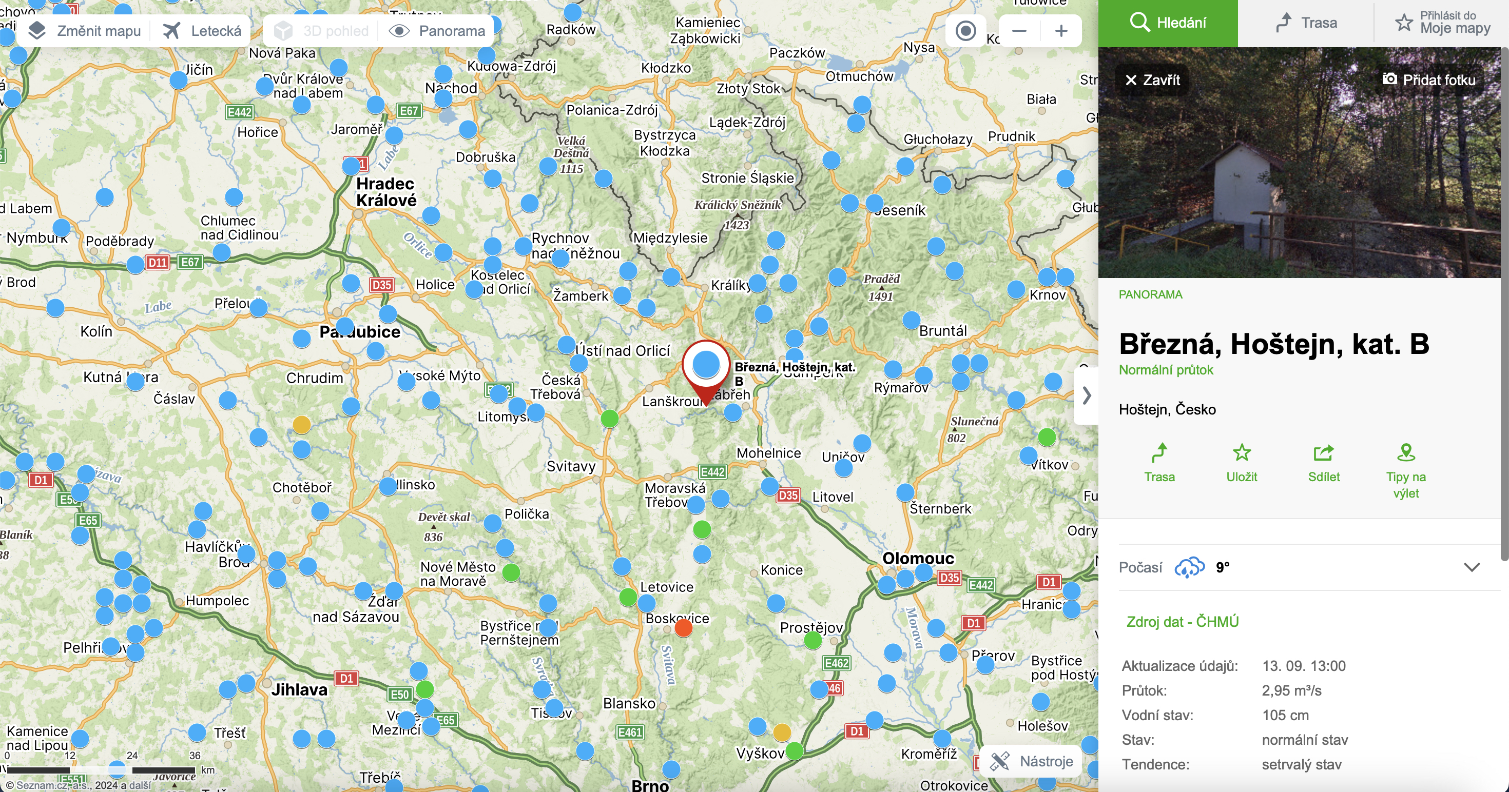 map of brezna region