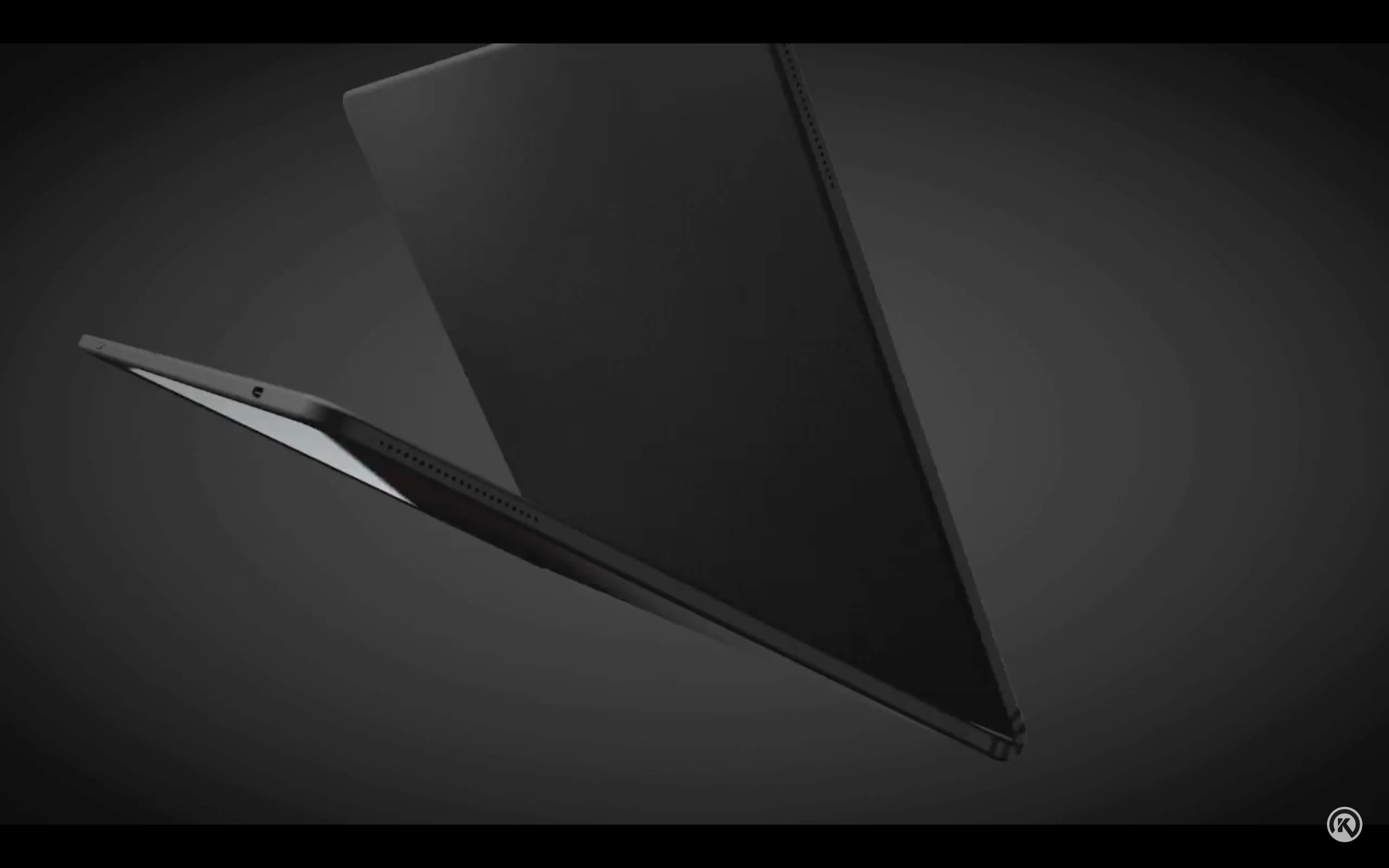 open laptop side view