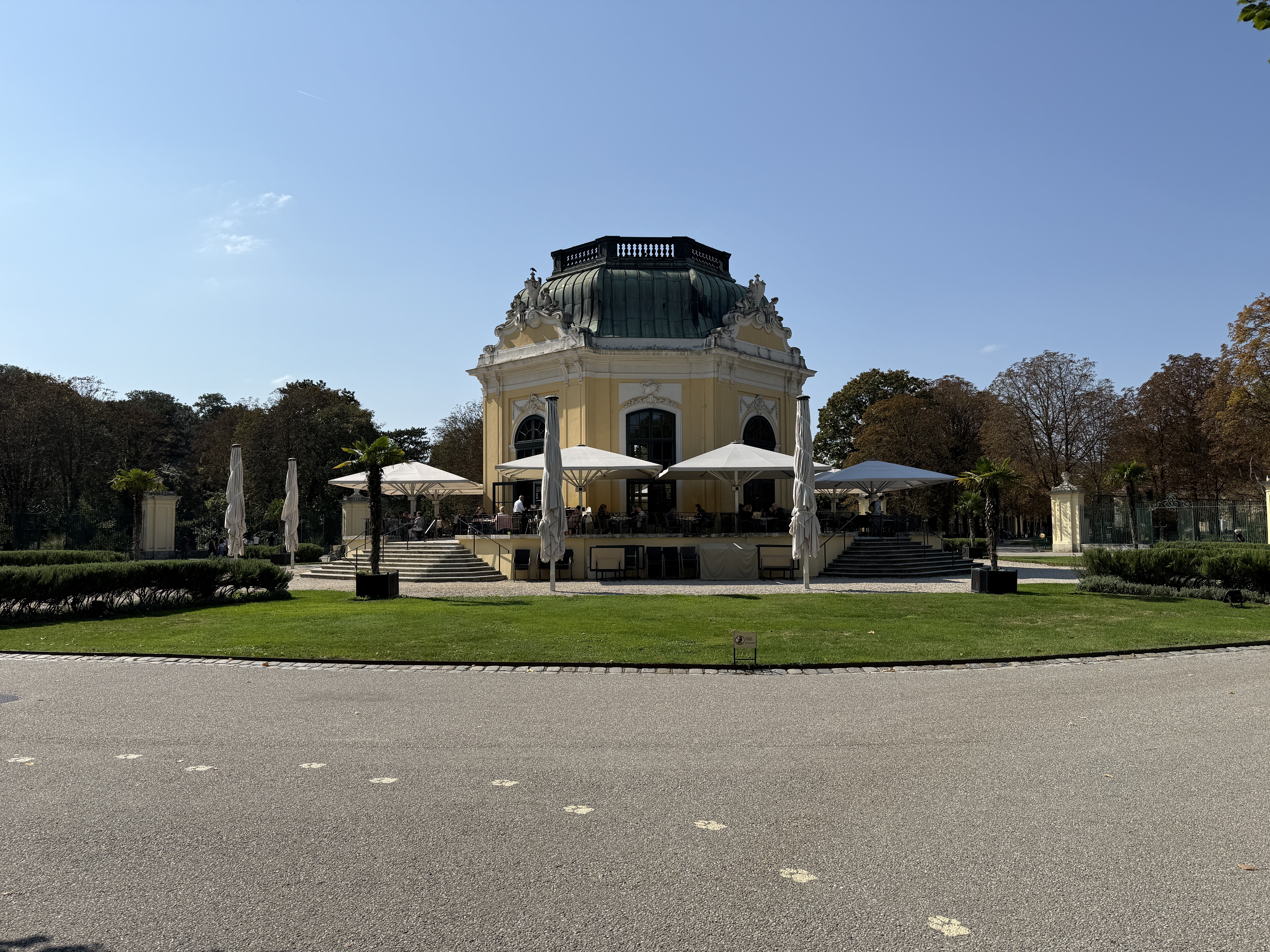 ornate pavilion in garden