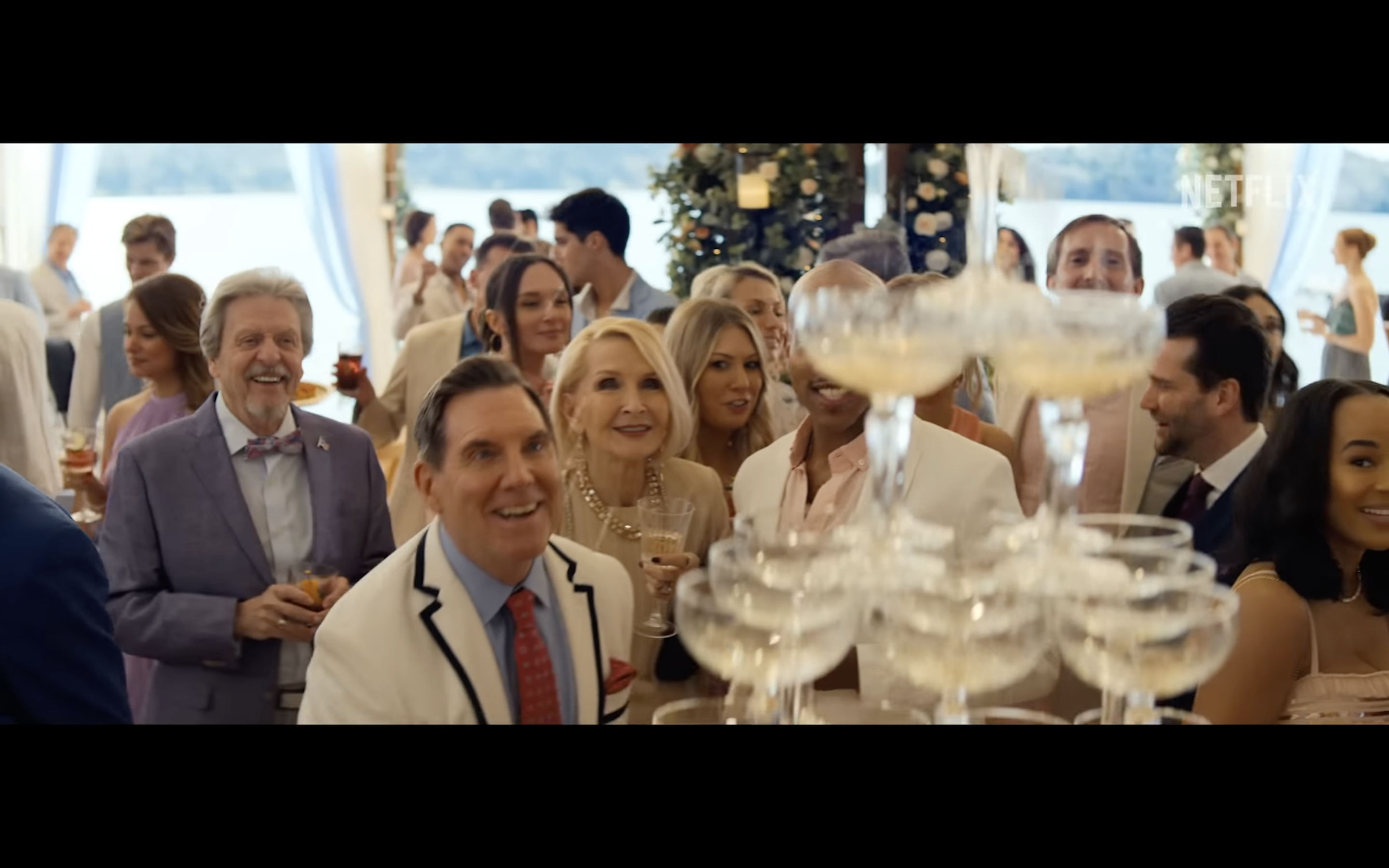 people celebrating with champagne