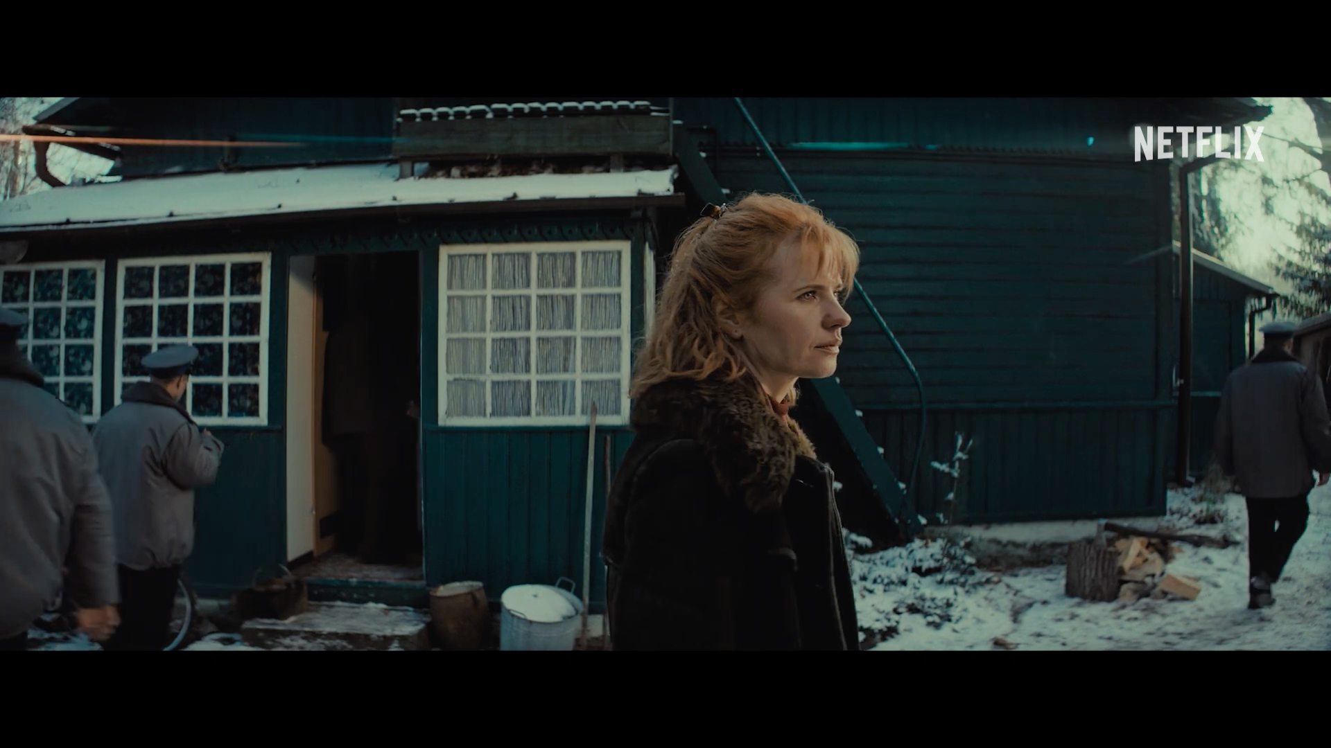 person outside cabin