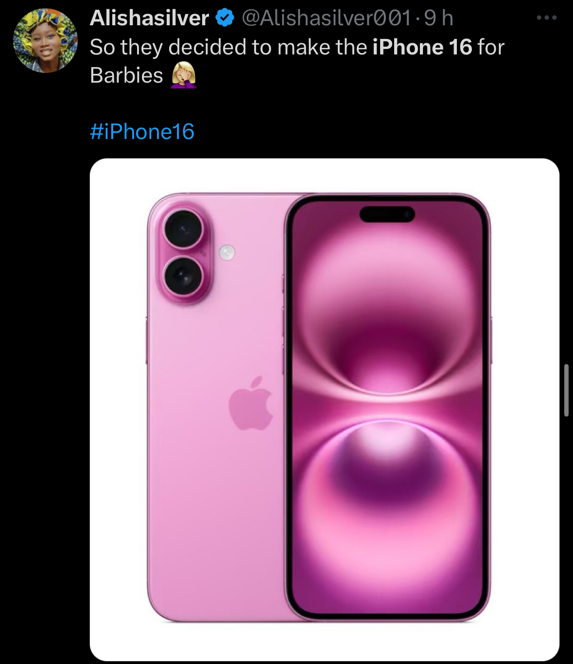 pink iphone 16 display