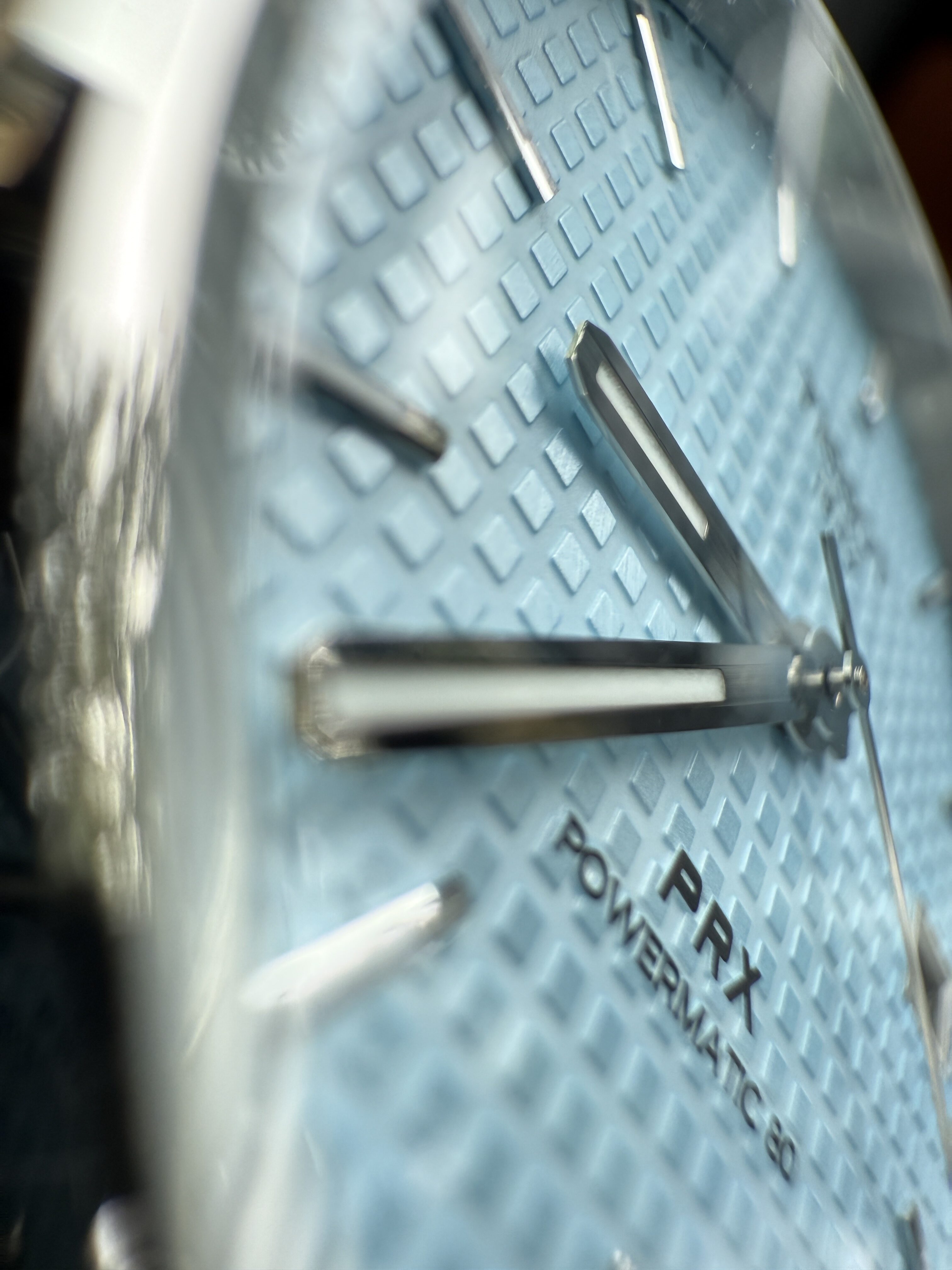 prx powermatic watch closeup