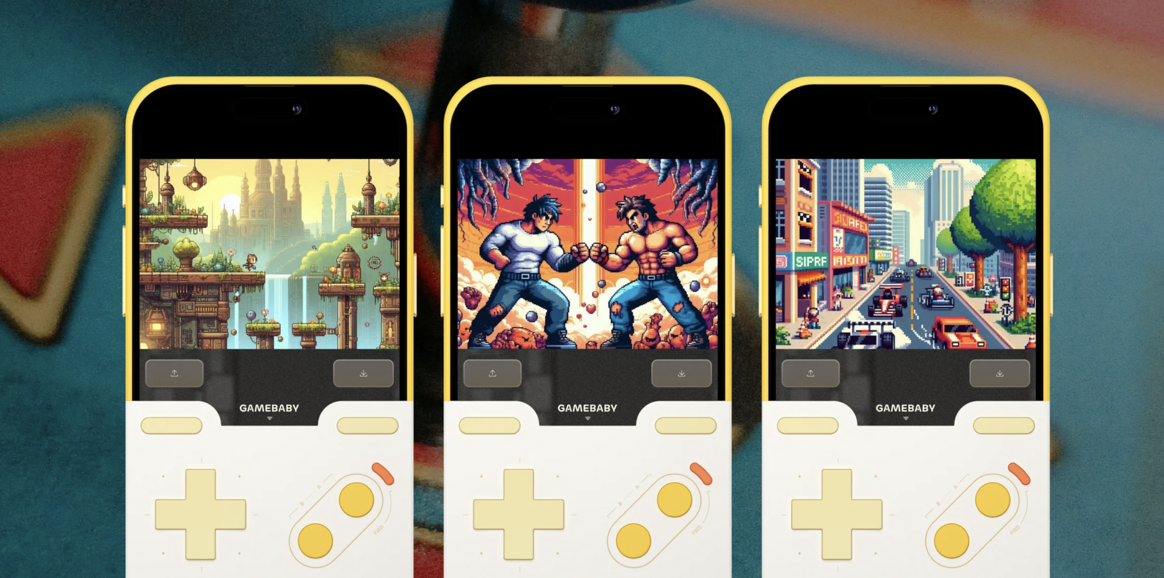 retro gameboy phone display