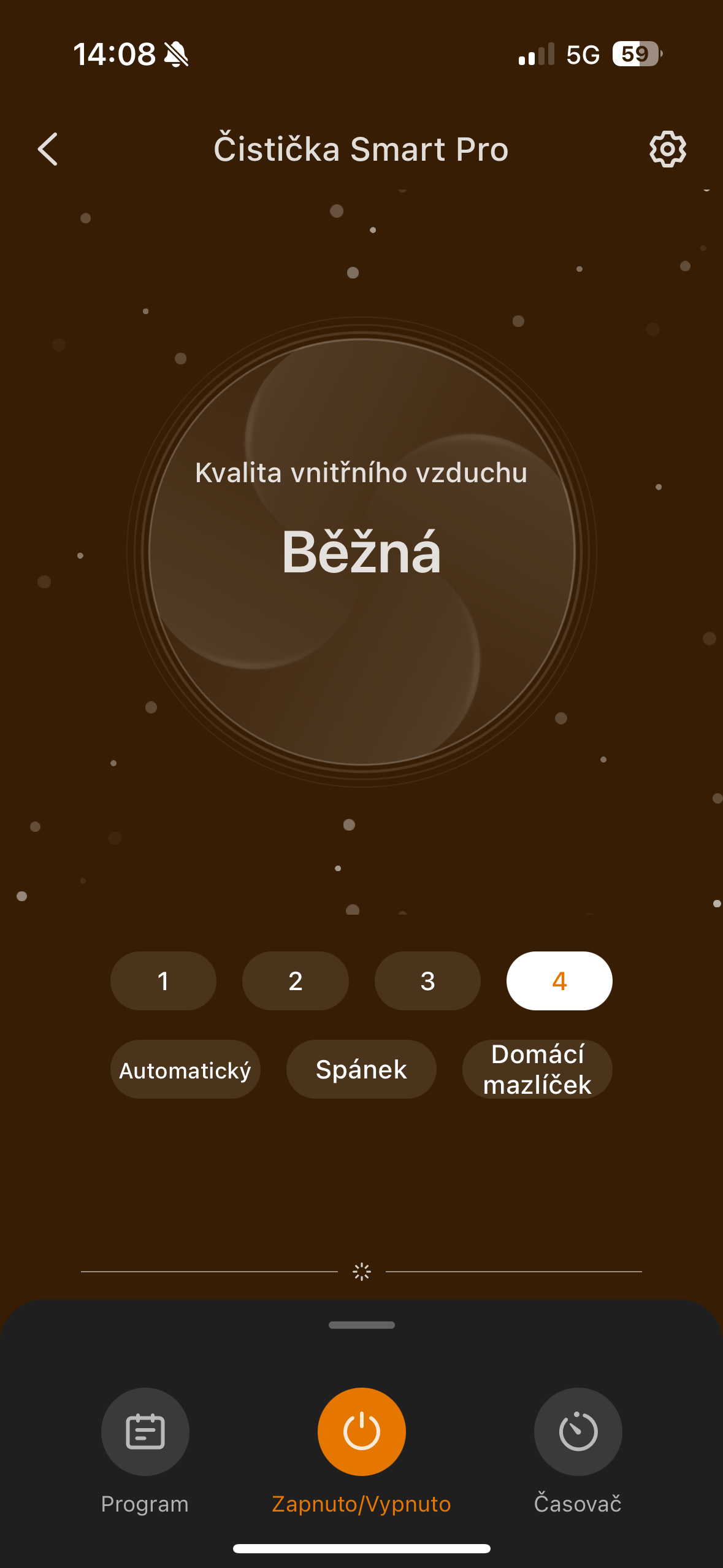 smart air purifier app normal