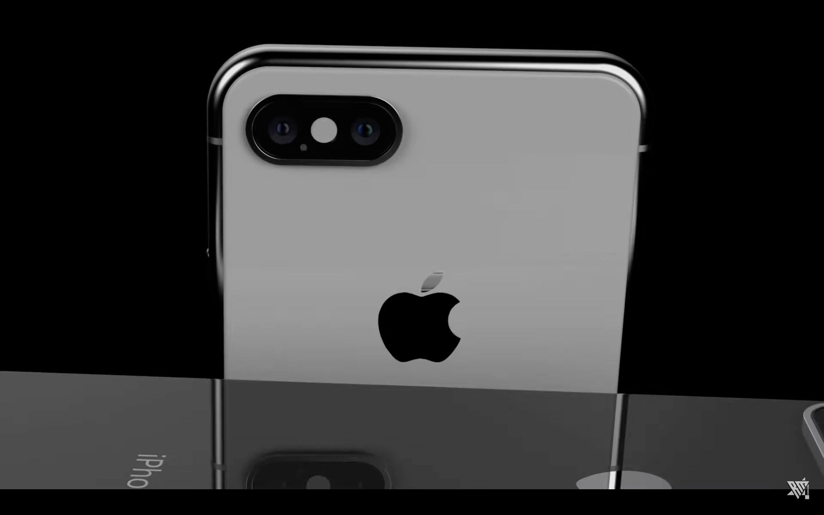 smartphone camera and logo